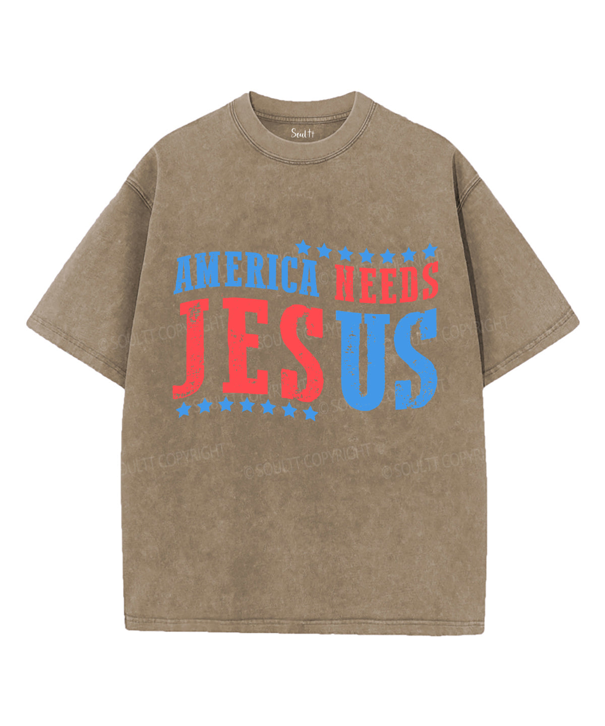 America Needs Jesus Unisex Washed Christian T-shirt Style001 Hoodie, Sweatshirt | CiraTrend.com (Image 5)