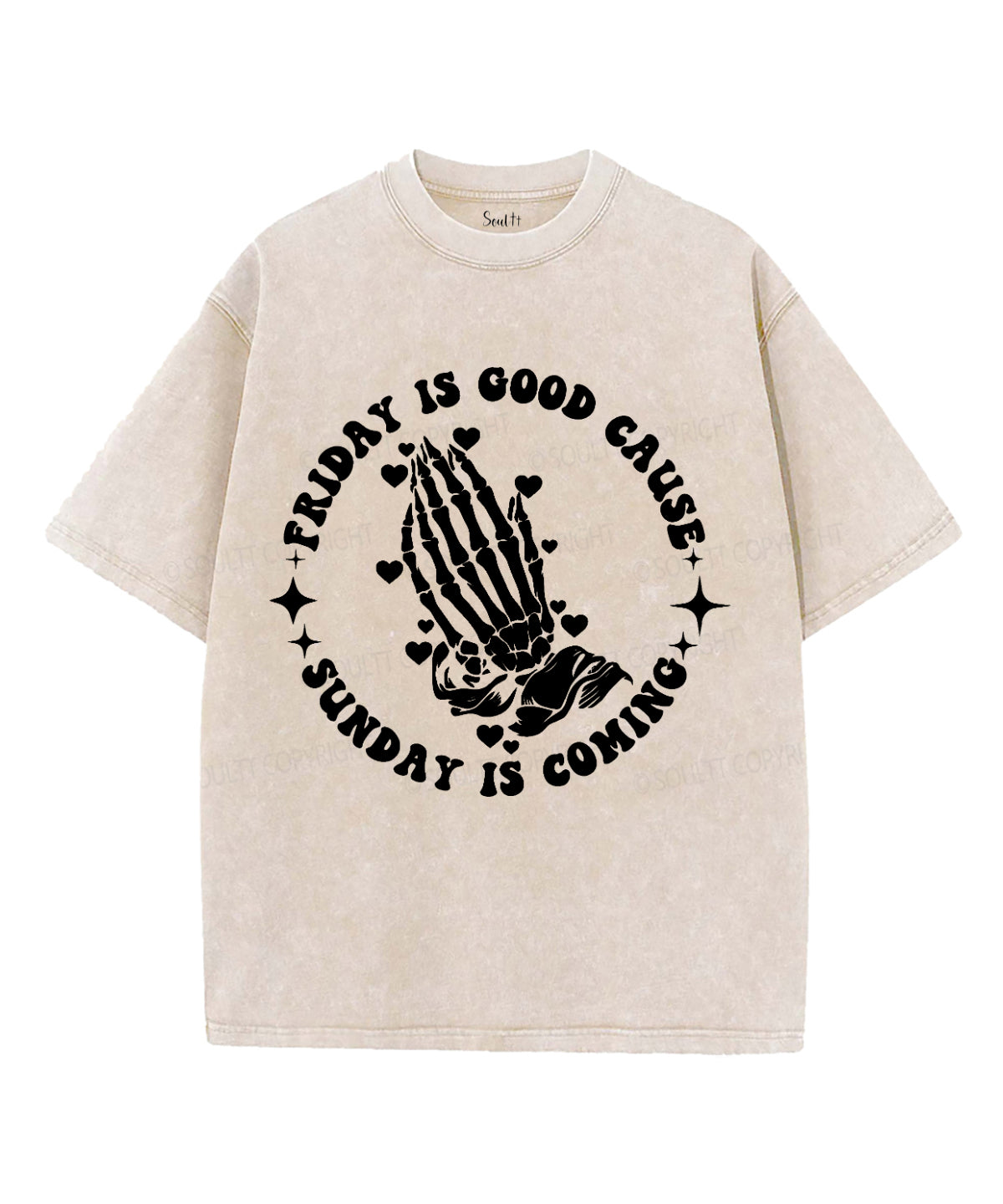 Sunday Is Caming Unisex Washed Christian T-shirt Hoodie, Sweatshirt | CiraTrend.com (Image 4)
