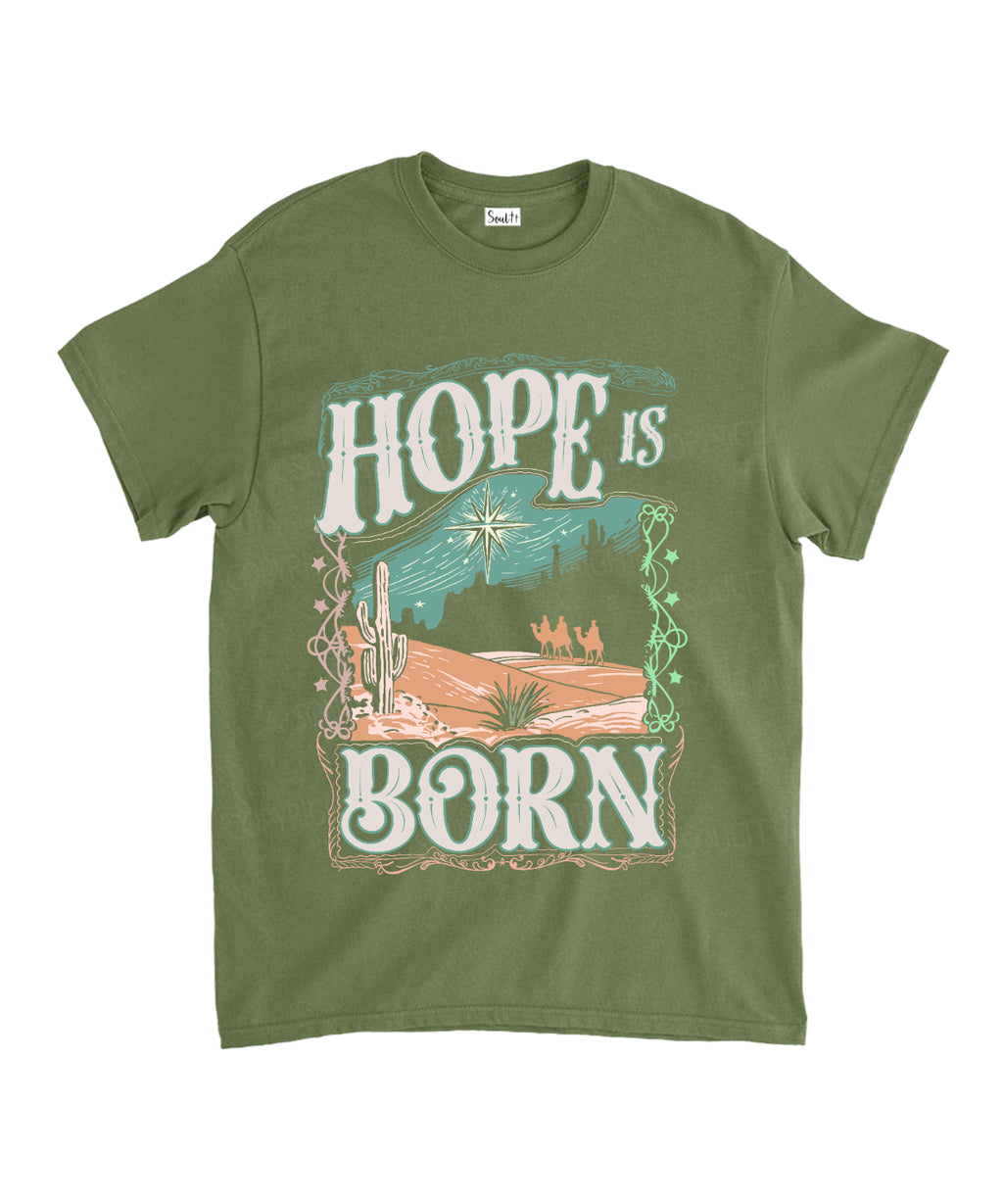 Hope Is Born Unisex Cotton Christian T-Shirt Hoodie, Sweatshirt | CiraTrend.com (Image 5)