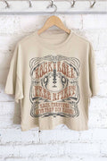Rock and Roll Guitar Graphic Long Crop Top