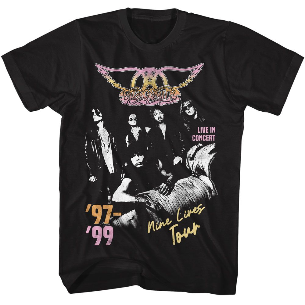 Aerosmith - Nine Lives Tour Boyfriend Tee