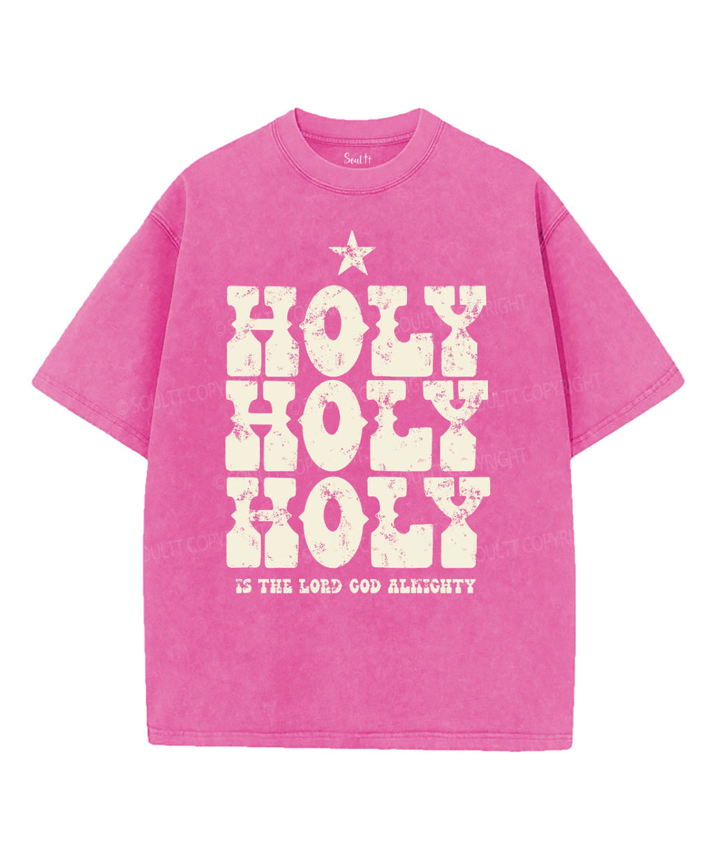 Holy Is The Lord God Almighty Washed Christian T-shirt Hoodie, Sweatshirt | CiraTrend.com (Image 3)