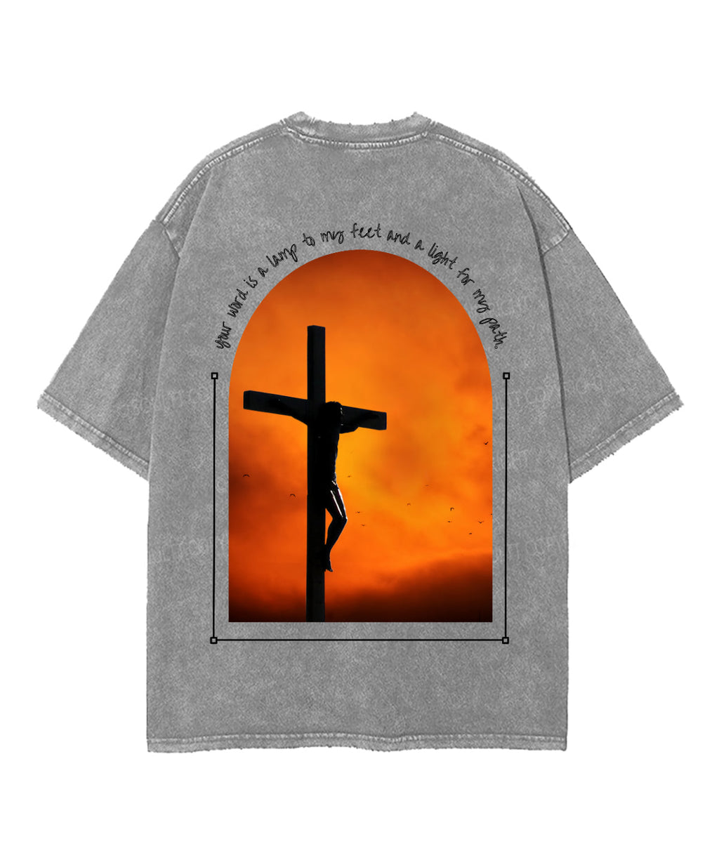 Your Word Is a Lamp Double Sided Unisex Washed Christian T-shirt Hoodie, Sweatshirt | CiraTrend.com (Image 5)