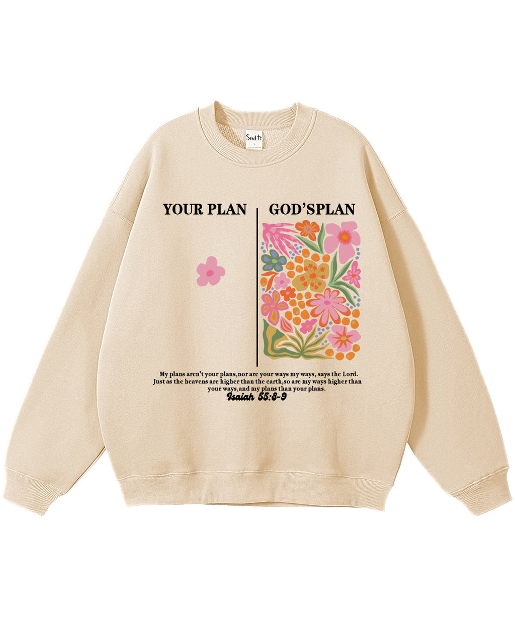 Your Plan God's Plan Cotton Christian Sweatshirt T-Shirts, Hoodie | CiraTrend.com (Image 2)