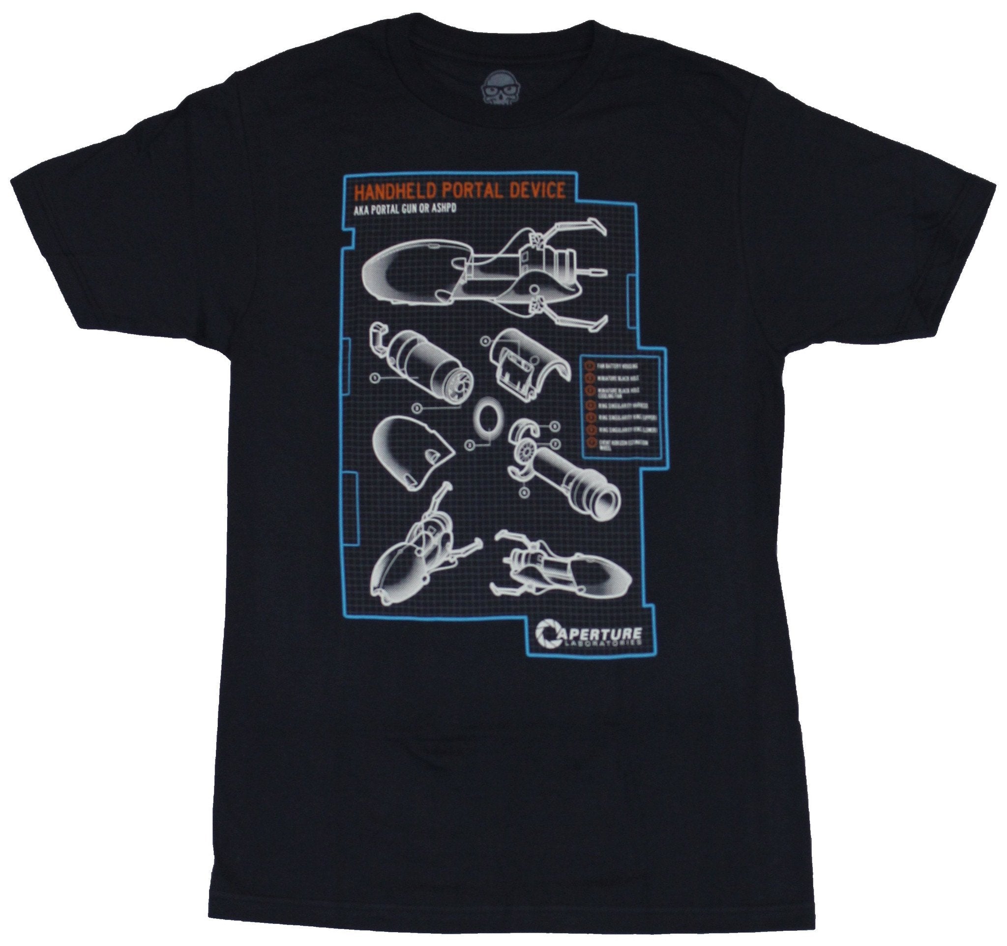 Portal 2 Mens T-Shirt - Portal Gun Classic Blue Print image Hoodie, Sweatshirt | CiraTrend.com