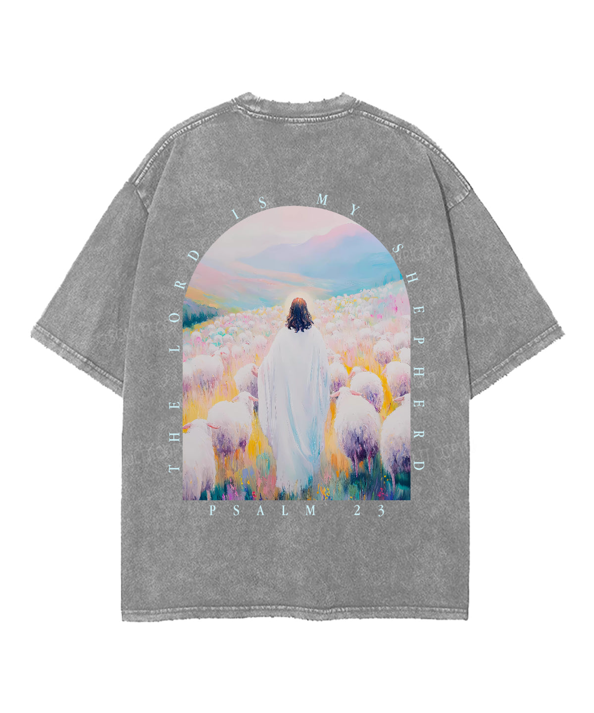 The Lord Is My Shepherd Double Sided Unisex Washed Christian T-shirt Style003 Hoodie, Sweatshirt | CiraTrend.com (Image 5)