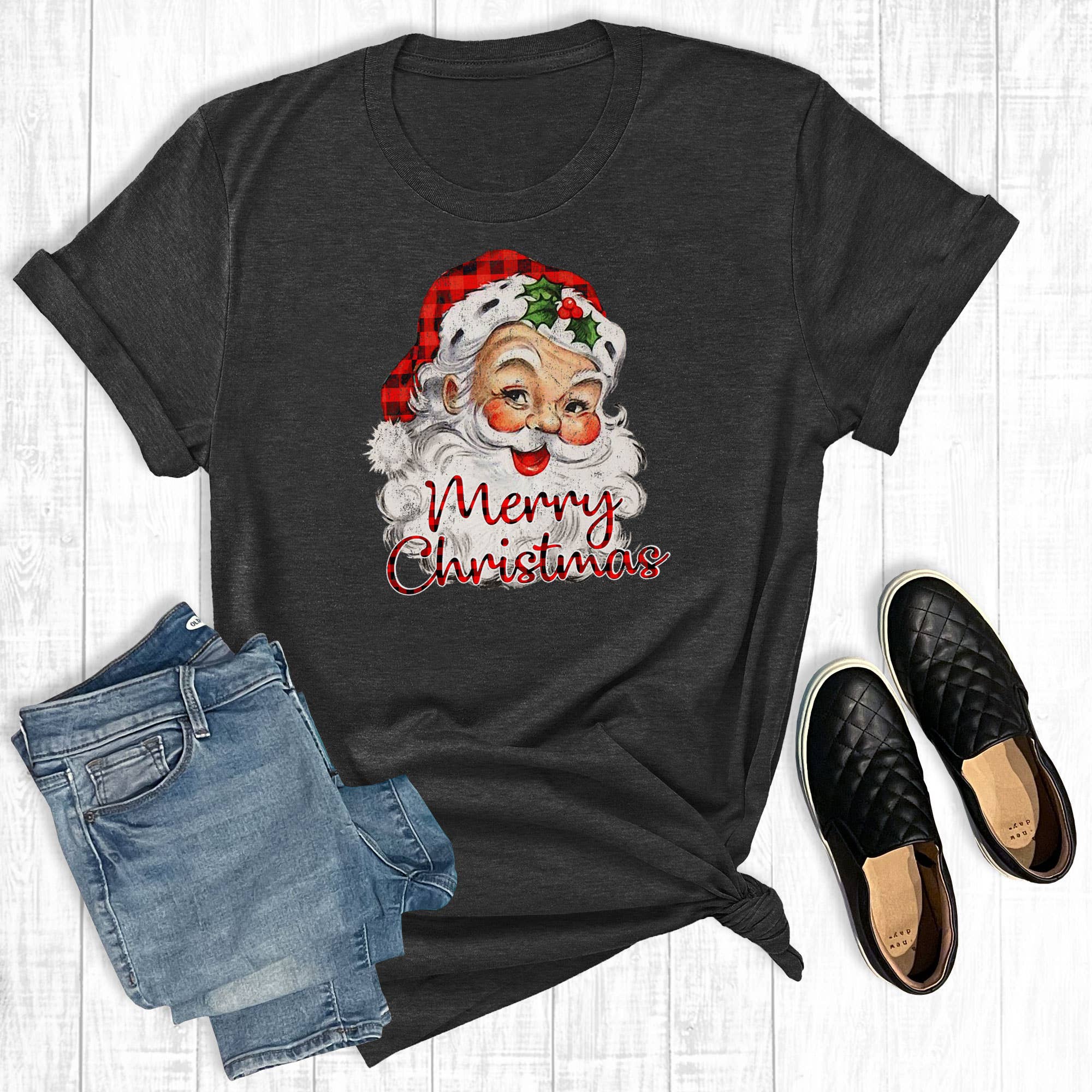 Plaid Merry Christmas Santa
