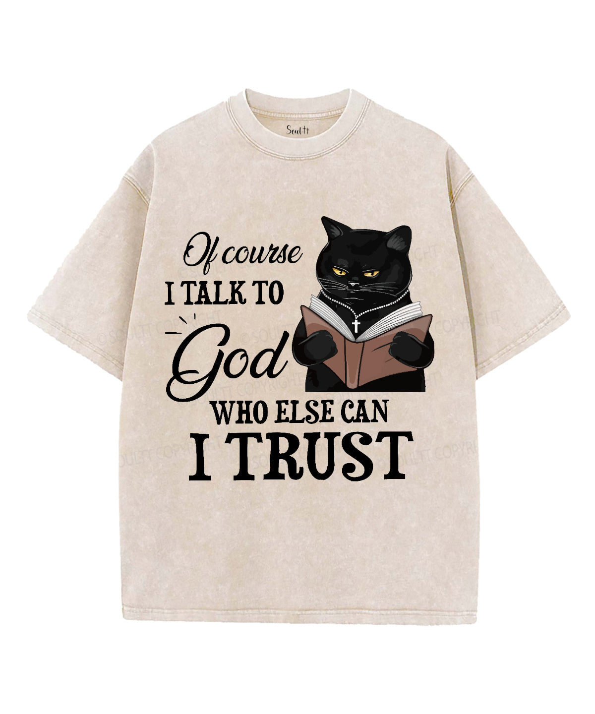 Of Course I Talk To God Washed Christian T-shirt Hoodie, Sweatshirt | CiraTrend.com (Image 1)