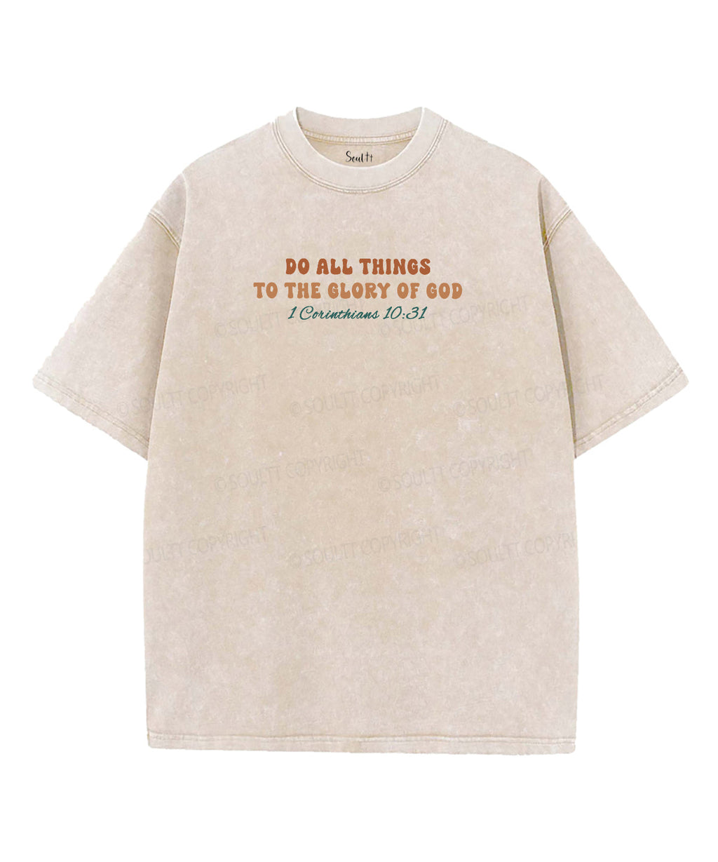 All For His Glory Double Sided Unisex Washed Christian T-shirt Hoodie, Sweatshirt | CiraTrend.com (Image 2)
