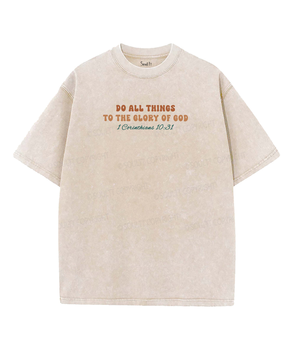 All For His Glory Double Sided Unisex Washed Christian T-shirt Hoodie, Sweatshirt | CiraTrend.com (Image 2)