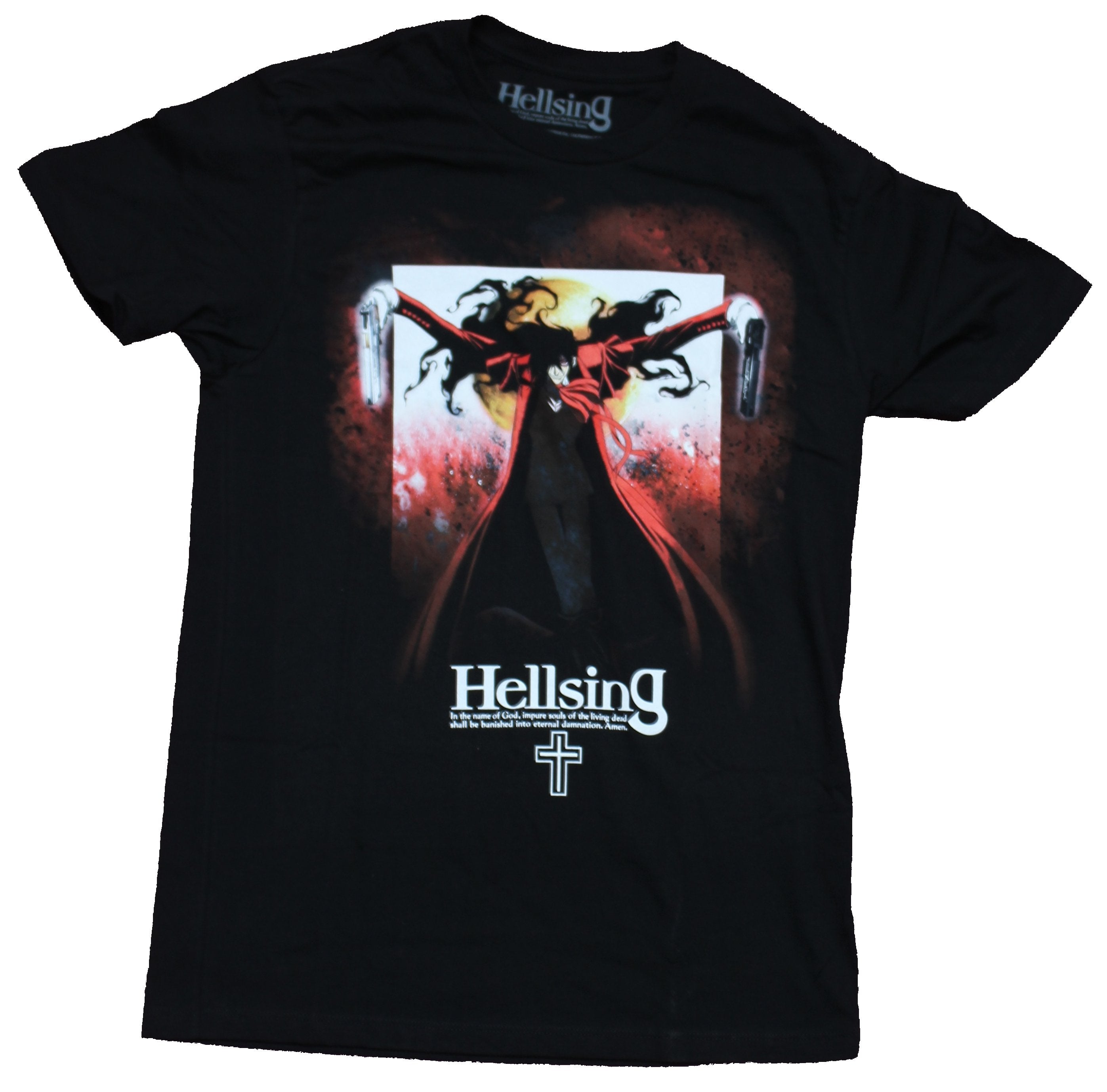 Hellsing Mens T-Shirt - Guns Down Hellsing Key Art Image Hoodie, Sweatshirt | CiraTrend.com