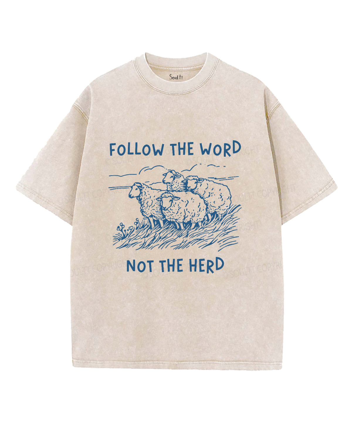 Follow the Word Unisex Washed Christian T-shirt Style001 Hoodie, Sweatshirt | CiraTrend.com (Image 1)