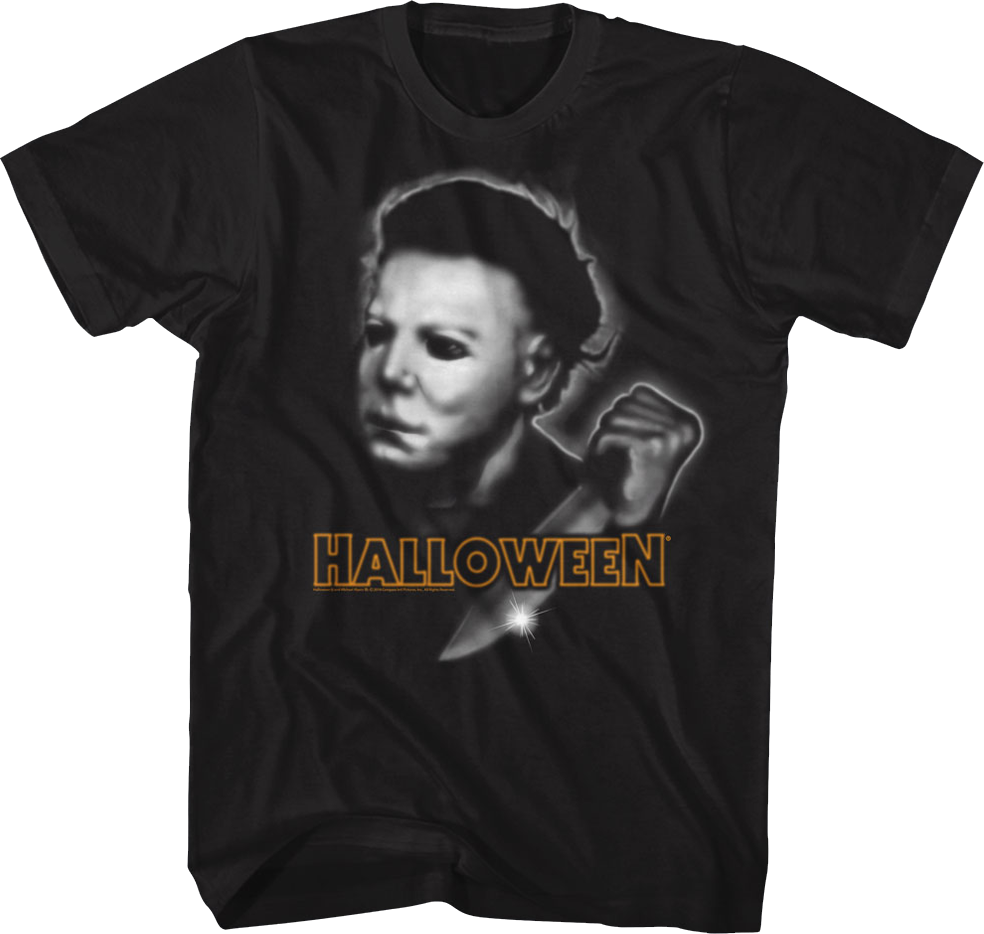 Airbrush Michael Myers Halloween T-Shirt Hoodie, Sweatshirt | CiraTrend.com (Image 1)