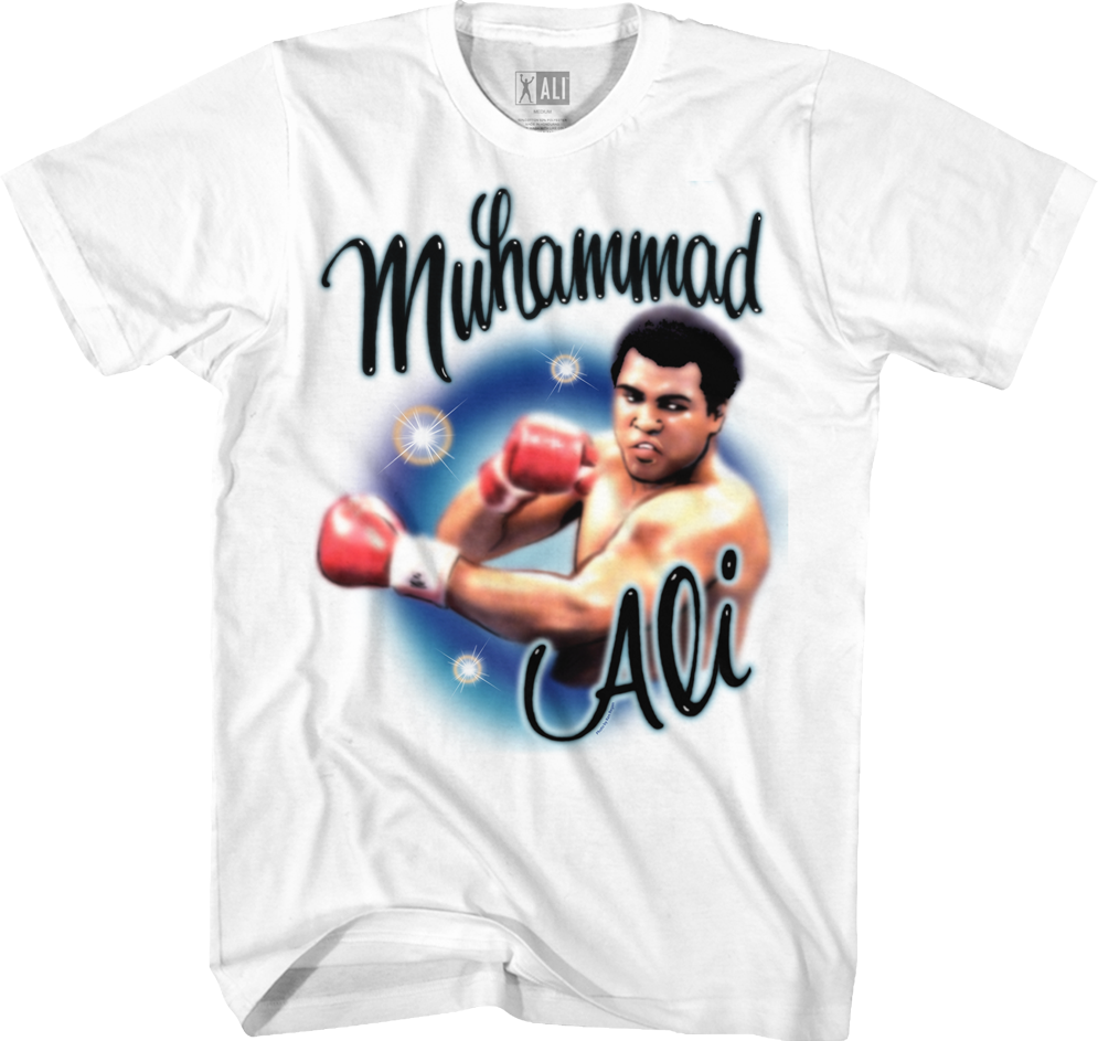Airbrush Muhammad Ali T-Shirt Hoodie, Sweatshirt | CiraTrend.com (Image 1)