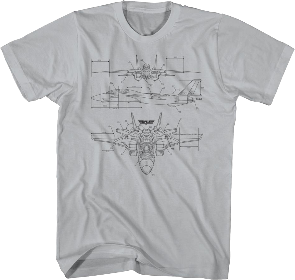 Aircraft Diagram Top Gun T-Shirt Hoodie, Sweatshirt | CiraTrend.com (Image 1)