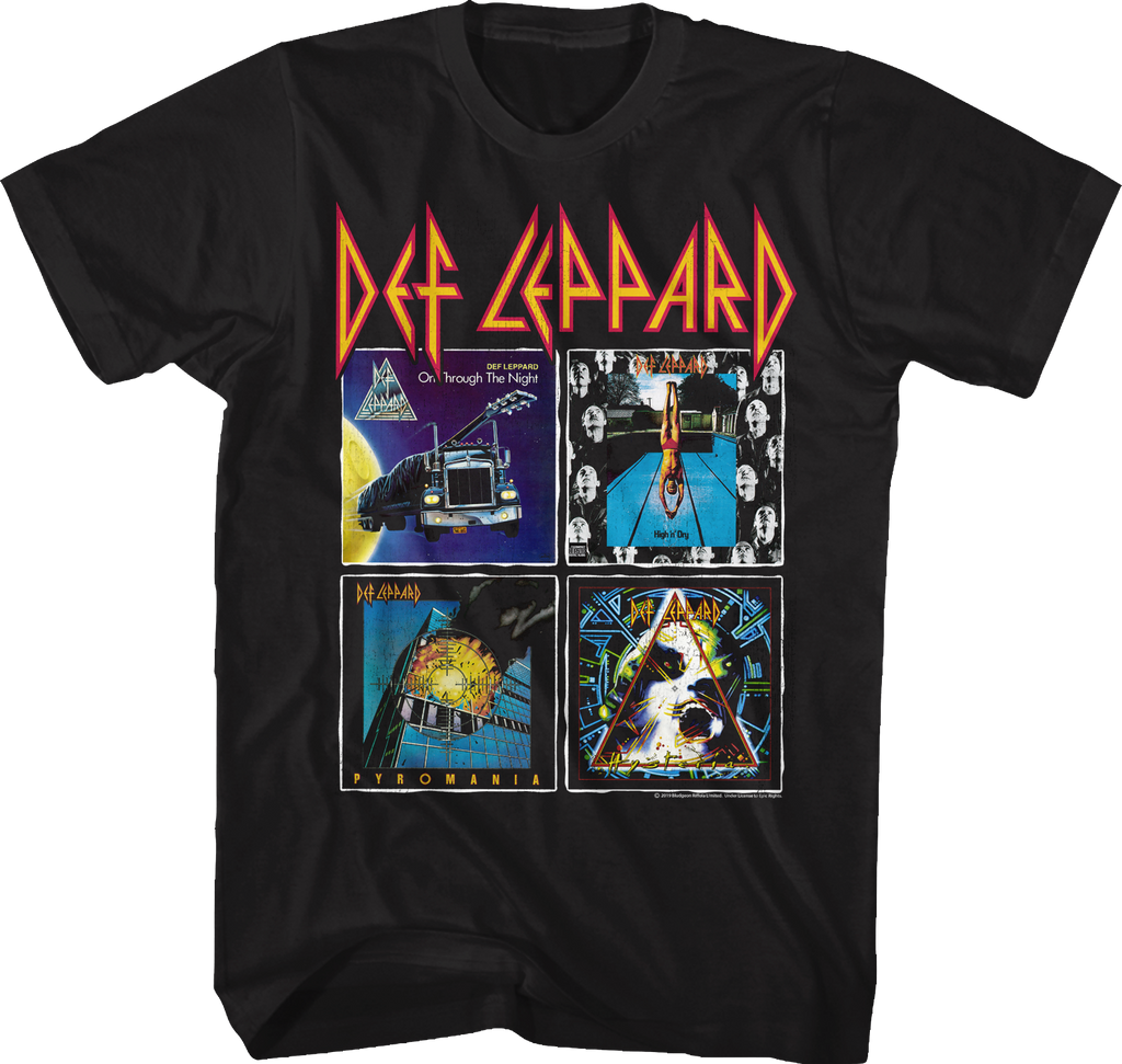 Album Covers Collage Def Leppard T-Shirt Hoodie, Sweatshirt | CiraTrend.com (Image 1)