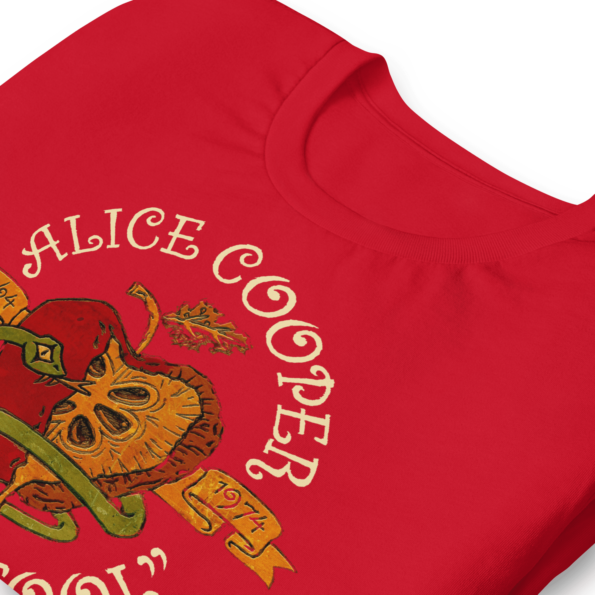 Alice Cooper Old School Jumbo Print Mens T Shirt Red Hoodie, Sweatshirt | CiraTrend.com (Image 2)