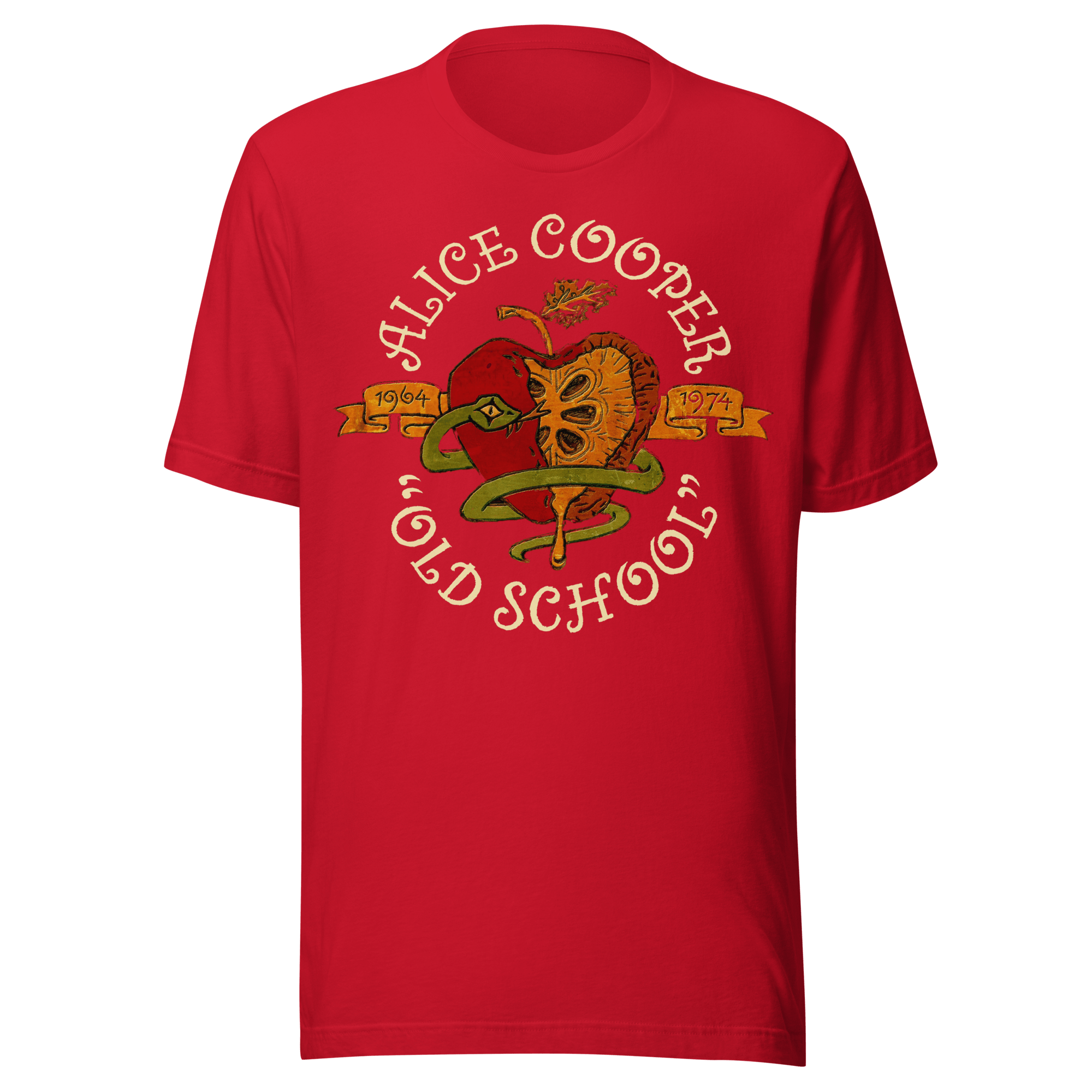 Alice Cooper Old School Jumbo Print Mens T Shirt Red Hoodie, Sweatshirt | CiraTrend.com (Image 1)