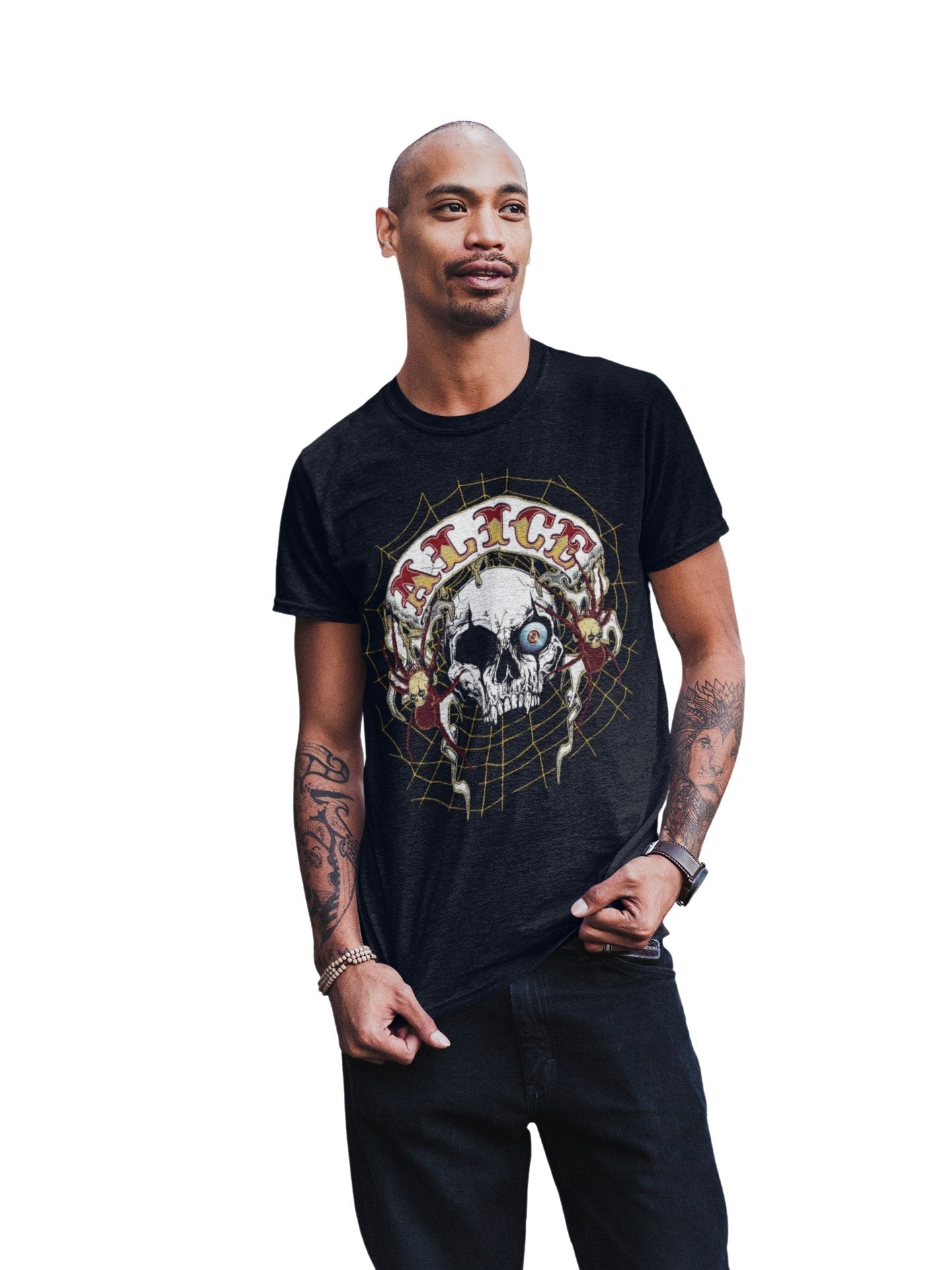 Alice Cooper One Eyed Skull Jumbo Print Mens T Shirt Black Hoodie, Sweatshirt | CiraTrend.com (Image 3)