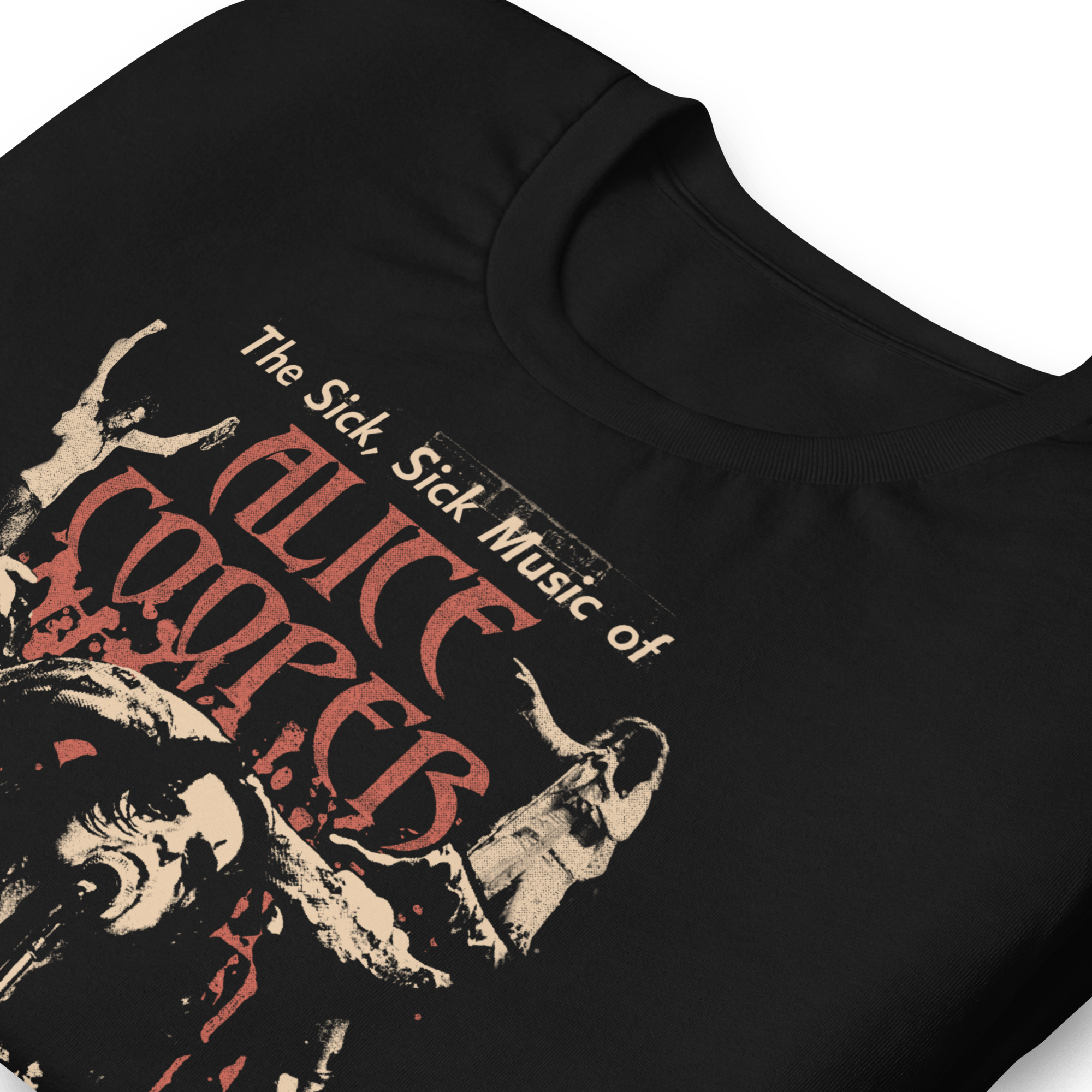 Alice Cooper Sick Sick Jumbo Print Mens T Shirt Black Hoodie, Sweatshirt | CiraTrend.com (Image 3)