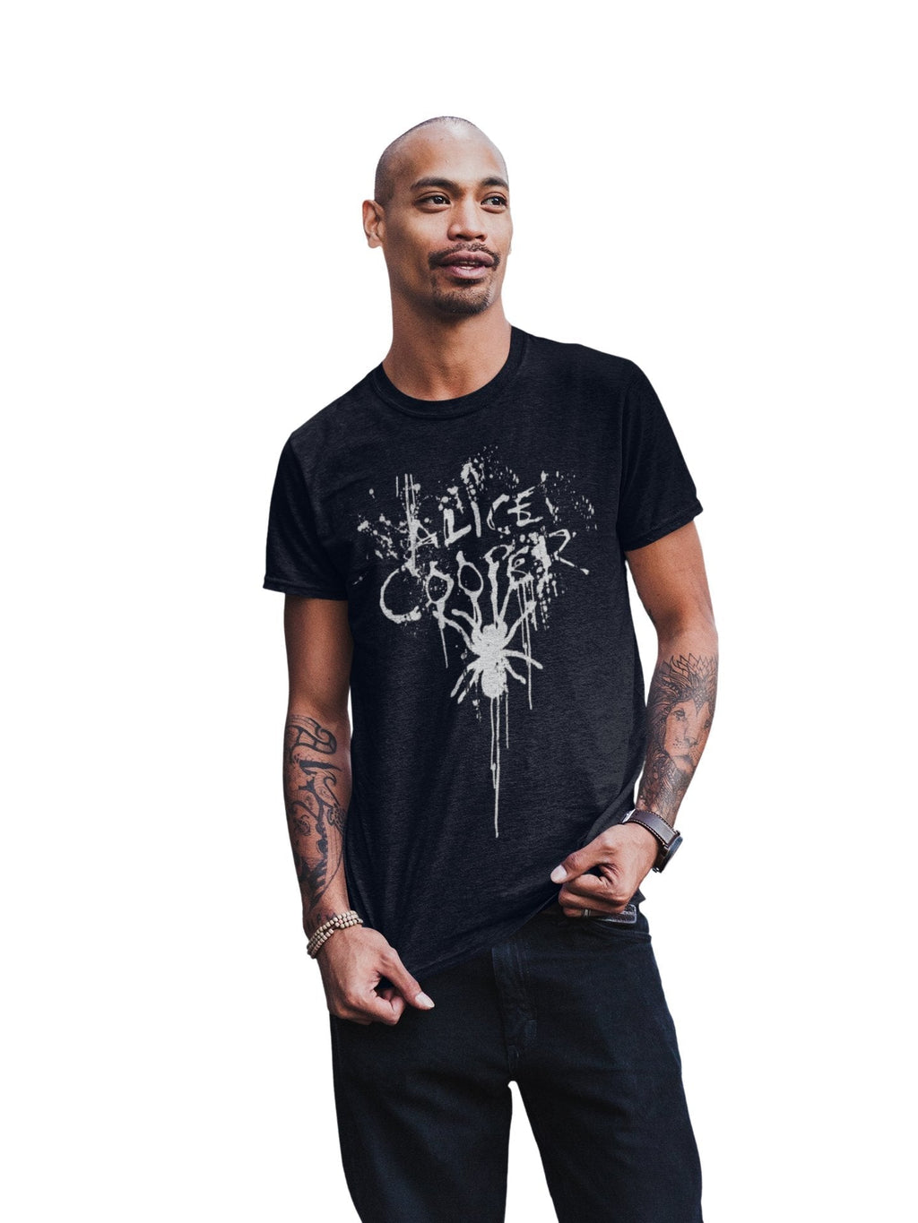 Alice Cooper Spider Drip Jumbo Print Mens T Shirt Black Hoodie, Sweatshirt | CiraTrend.com (Image 3)
