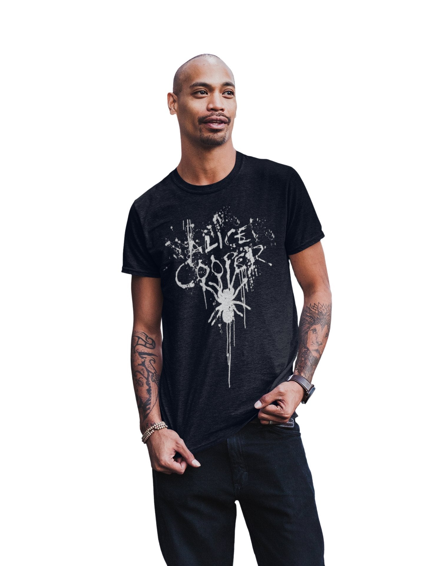 Alice Cooper Spider Drip Jumbo Print Mens T Shirt Black Hoodie, Sweatshirt | CiraTrend.com (Image 3)
