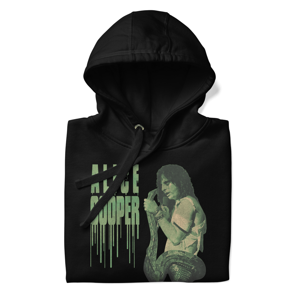 Alice Cooper Vintage 1986 Snake Drip Mens Hoodie Black T-Shirts, Sweatshirt | CiraTrend.com (Image 1)