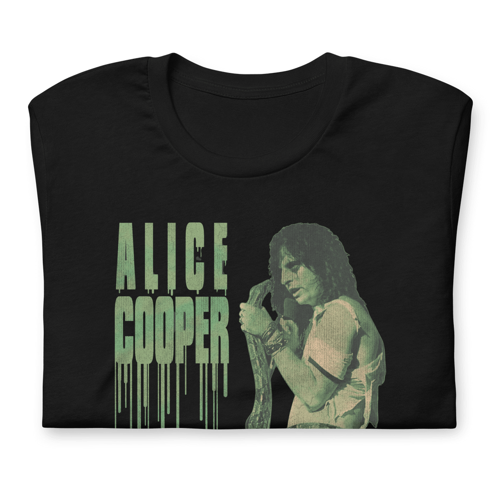 Alice Cooper Vintage 1986 Snake Drip Jumbo Print Mens T Shirt Black Hoodie, Sweatshirt | CiraTrend.com (Image 3)
