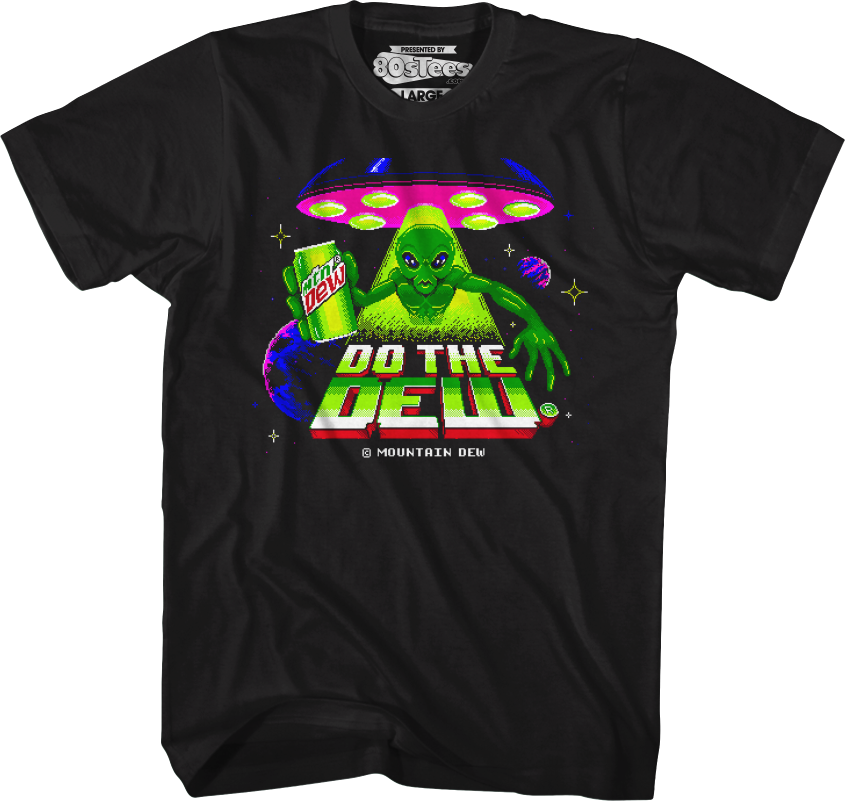 Exclusive Alien Do The Dew Video Game Mountain Dew T-Shirt Hoodie, Sweatshirt | CiraTrend.com (Image 1)