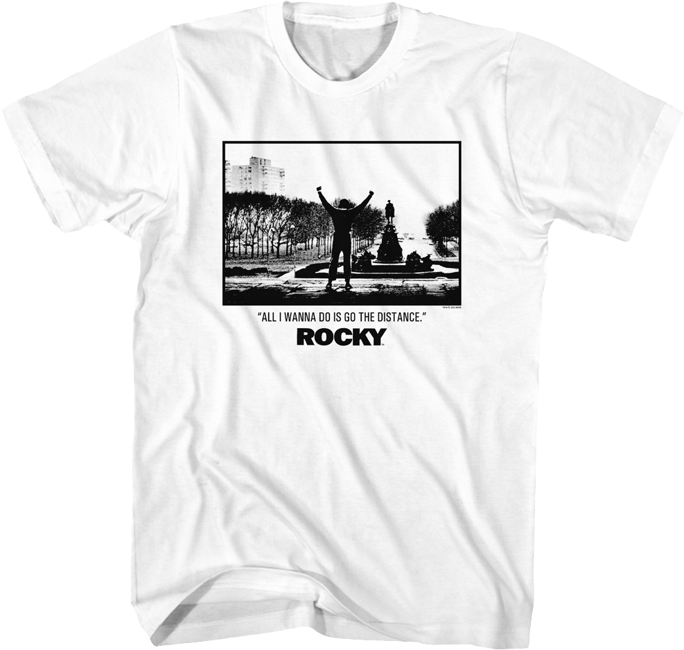 All I Wanna Do Is Go The Distance Rocky T-Shirt Hoodie, Sweatshirt | CiraTrend.com (Image 1)