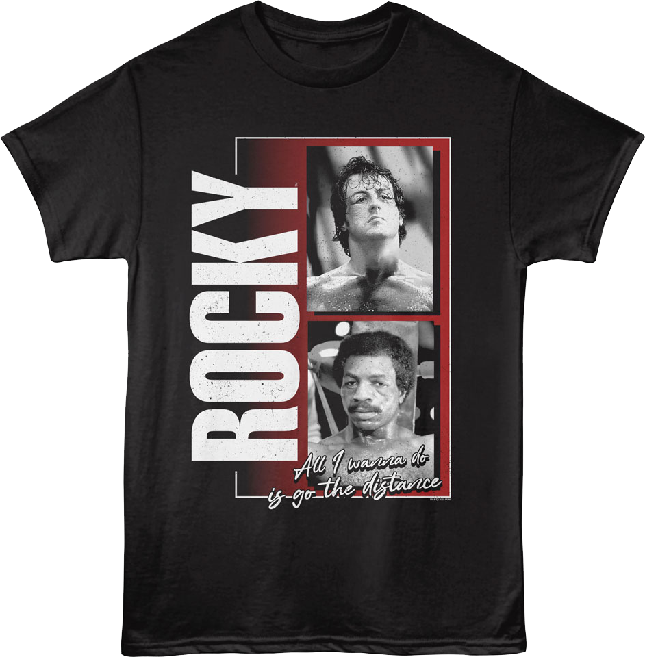 All I Wanna Do Is Go The Distance Photos Rocky T-Shirt Hoodie, Sweatshirt | CiraTrend.com (Image 1)