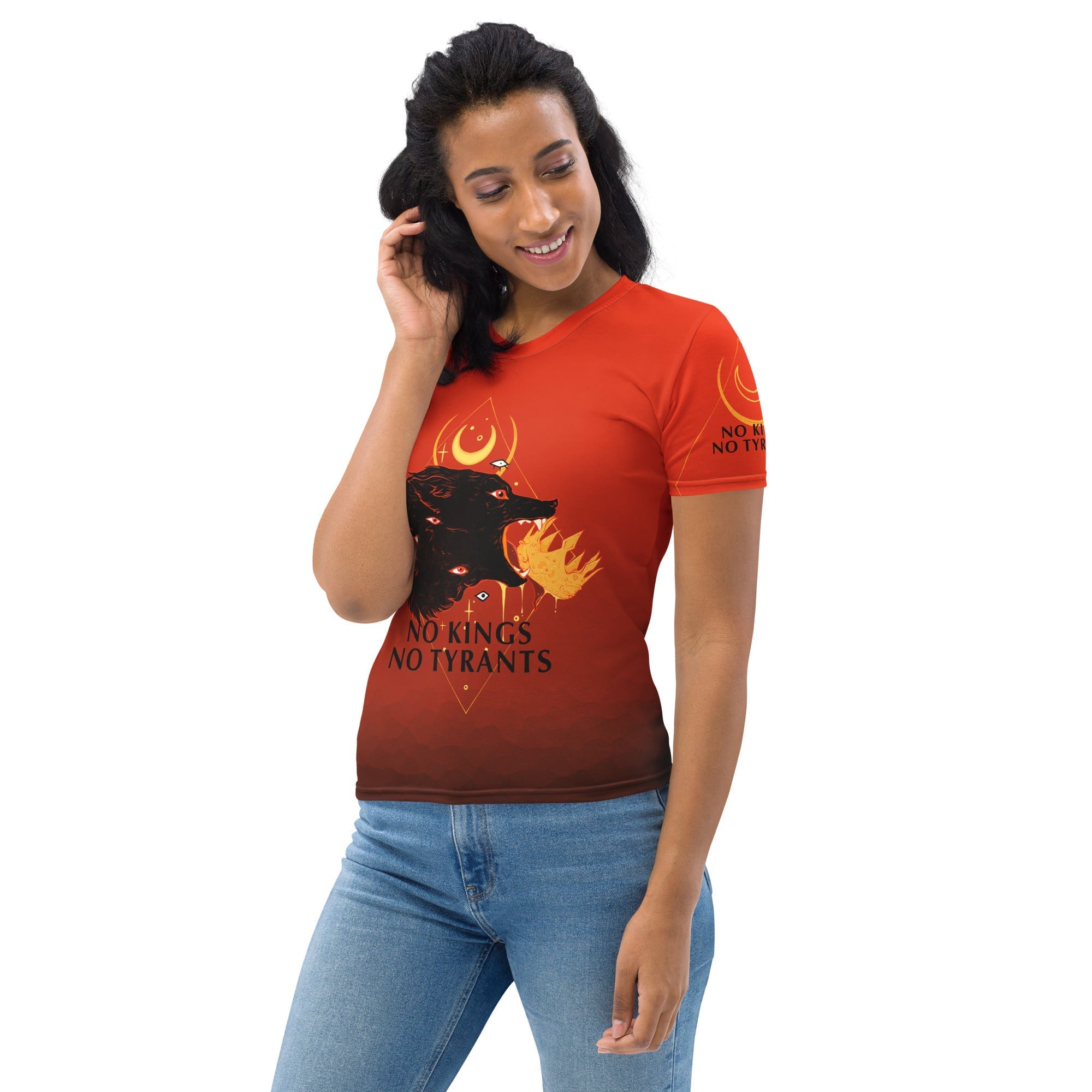 No Kings No Tyrants, Women's Sublimation T-Shirt Hoodie, Sweatshirt | CiraTrend.com (Image 3)