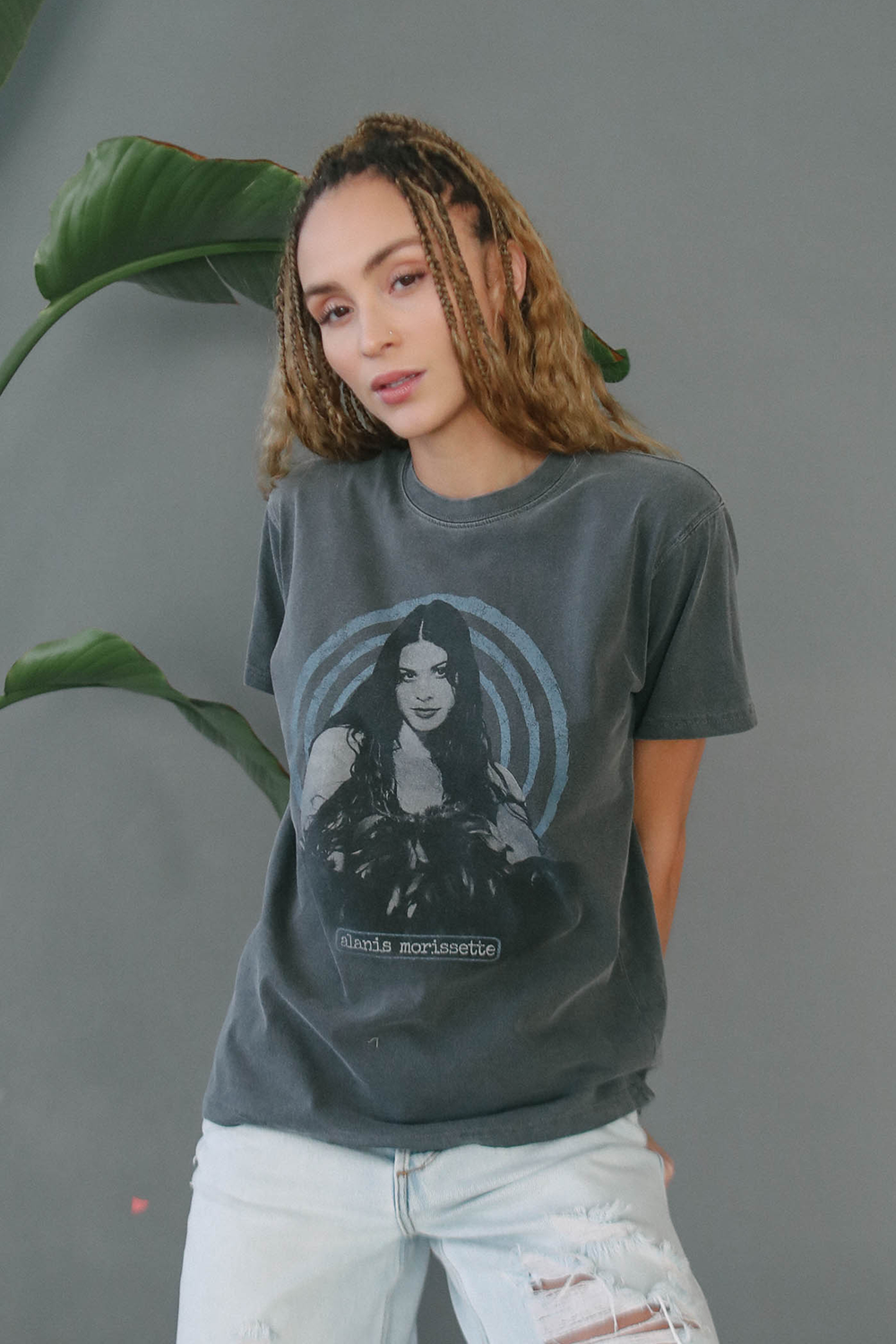 Alanis Morissette Spiral Tee Shirt Vintage Black Hoodie, Sweatshirt | CiraTrend.com (Image 1)