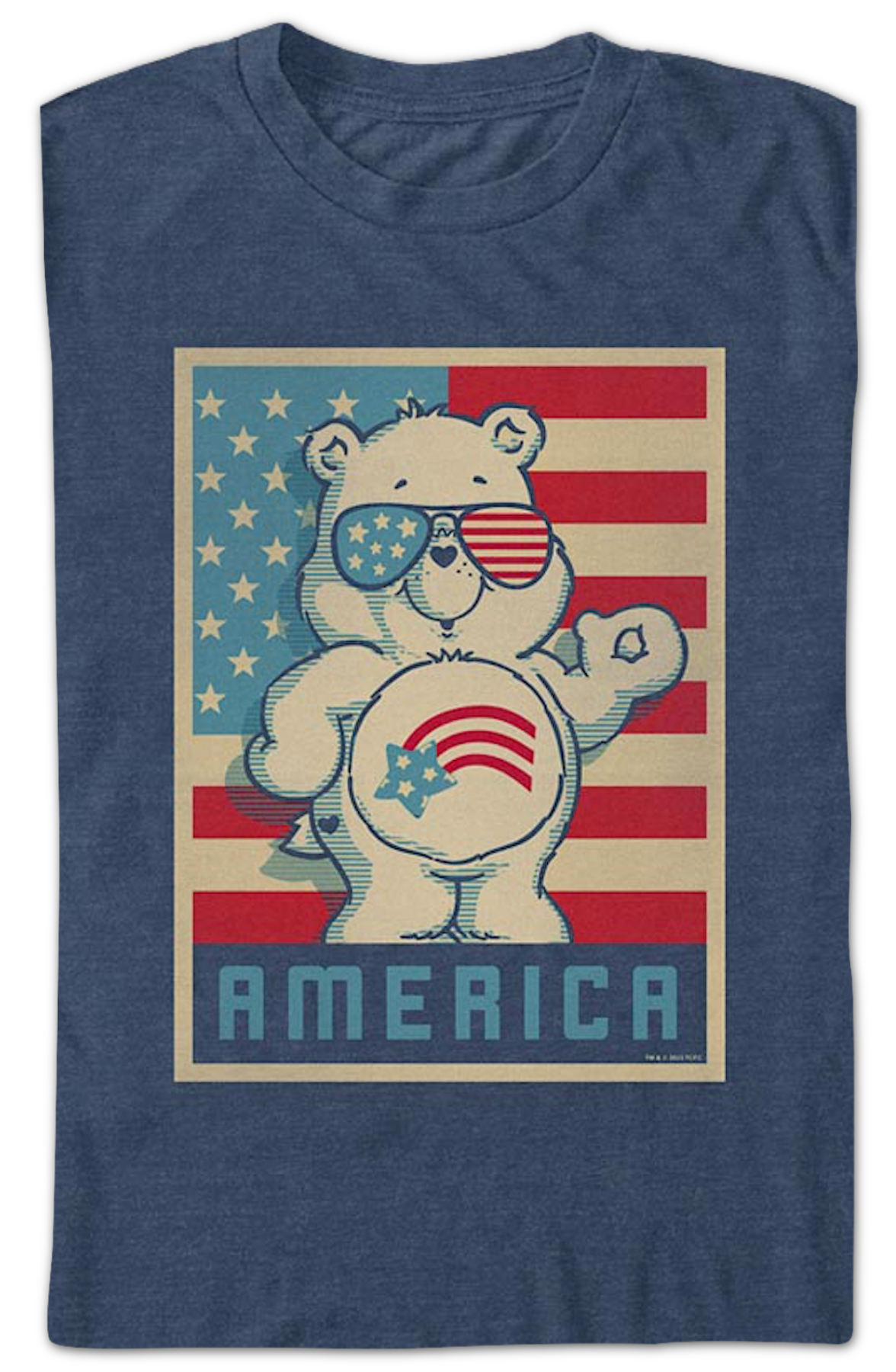 America Cares Bear Patriotic Pose Care Bears T-Shirt Hoodie, Sweatshirt | CiraTrend.com (Image 2)