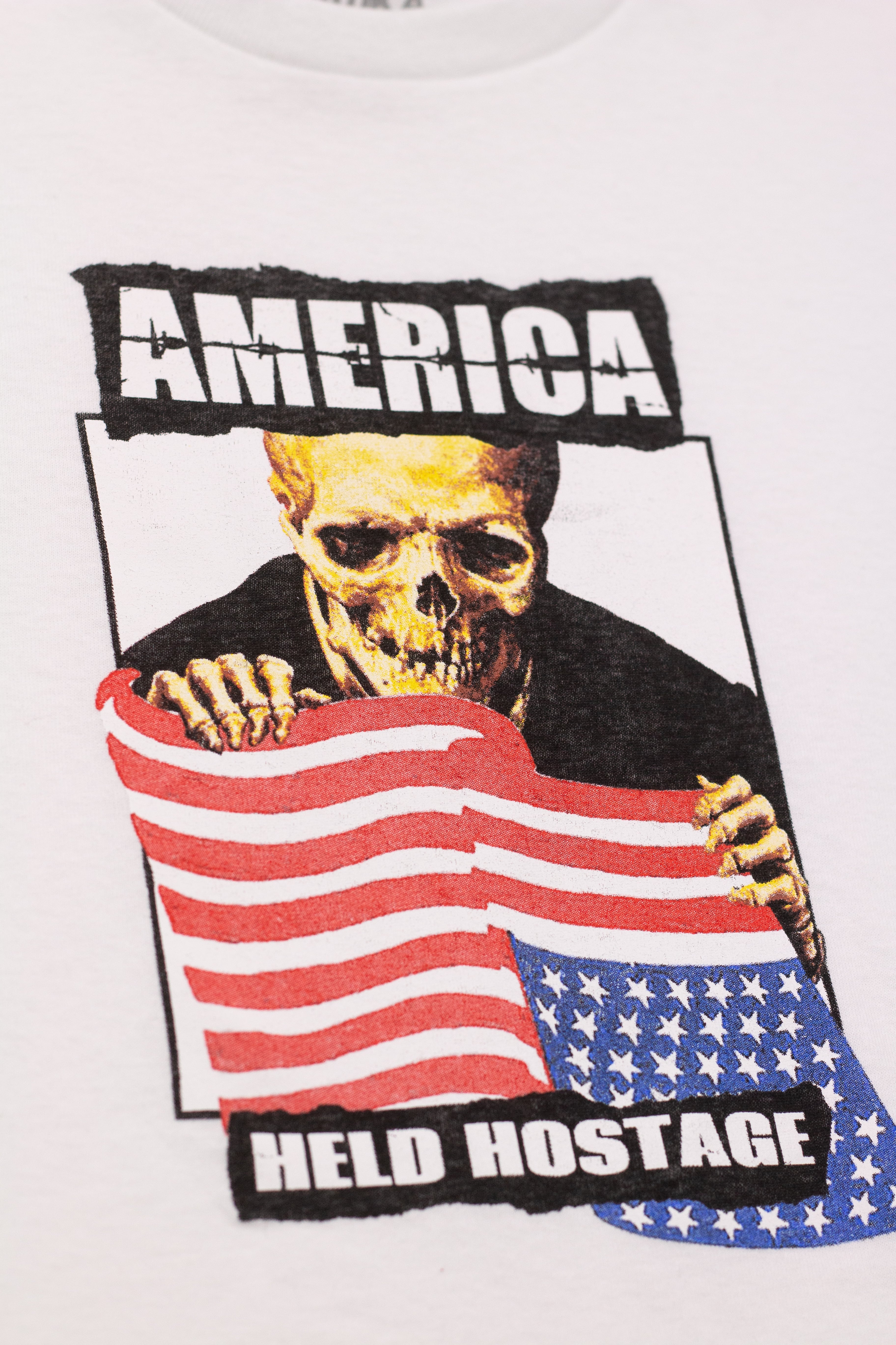 AMERICA HELD HOSTAGE T-SHIRT WHITE (REJECT BIN) Hoodie, Sweatshirt | CiraTrend.com (Image 2)