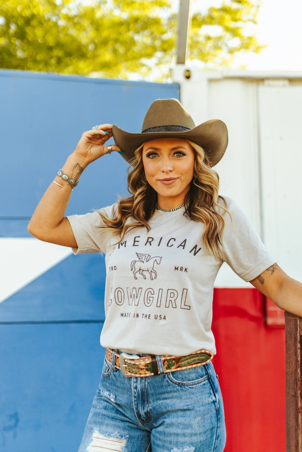 American Cowgirl Graphic Tee Shirt Hoodie, Sweatshirt | CiraTrend.com (Image 1)