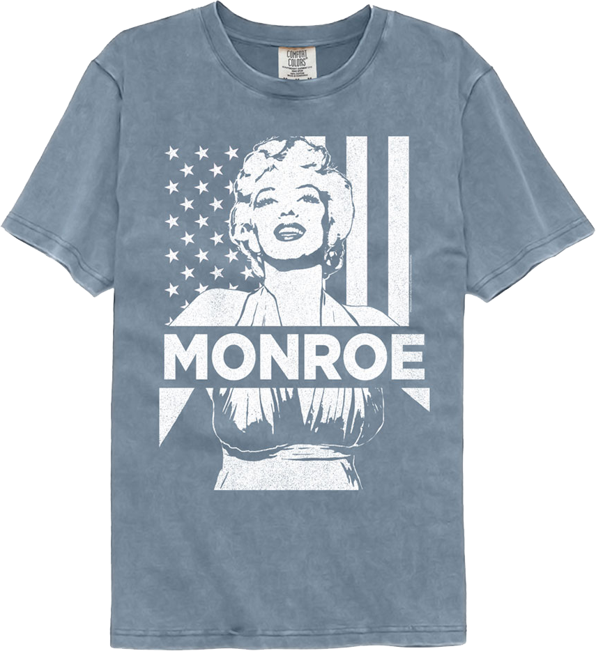 American Flag Marilyn Monroe Comfort Colors Brand T-Shirt Hoodie, Sweatshirt | CiraTrend.com (Image 1)