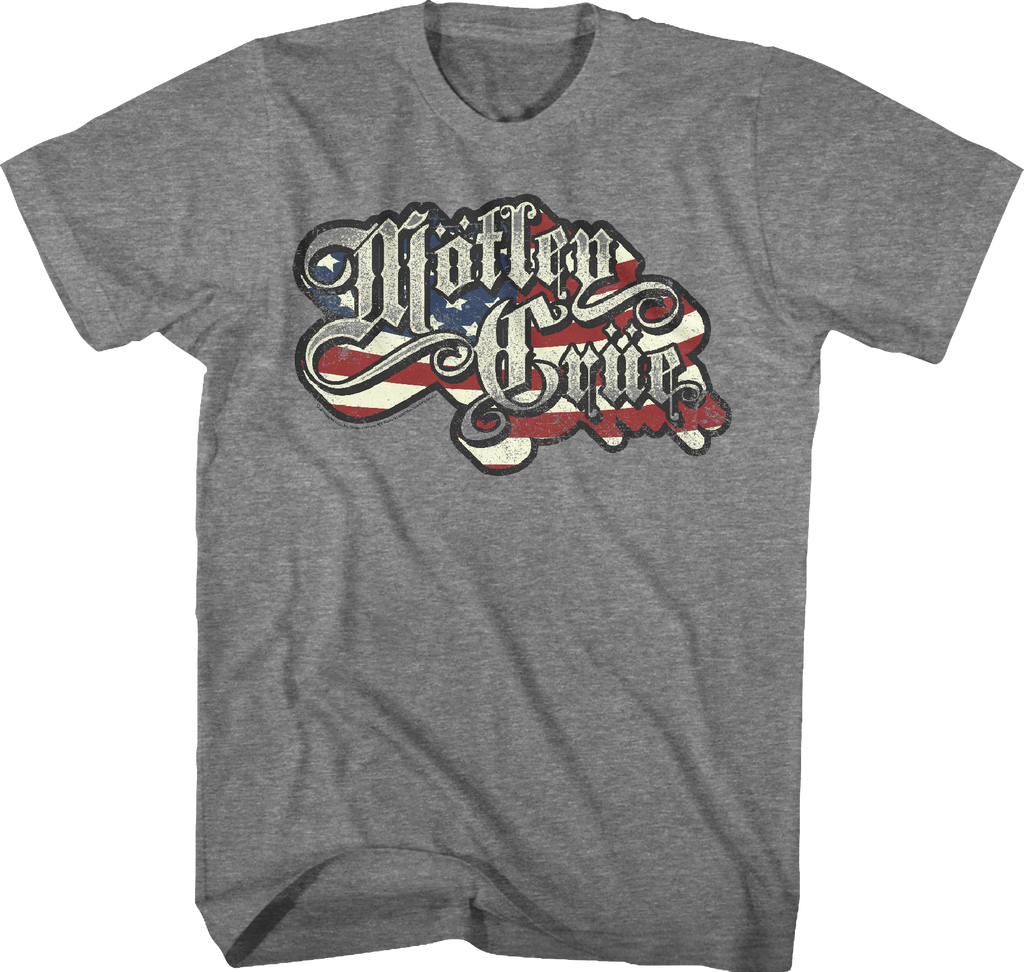 American Flag Motley Crue T-Shirt Hoodie, Sweatshirt | CiraTrend.com (Image 1)