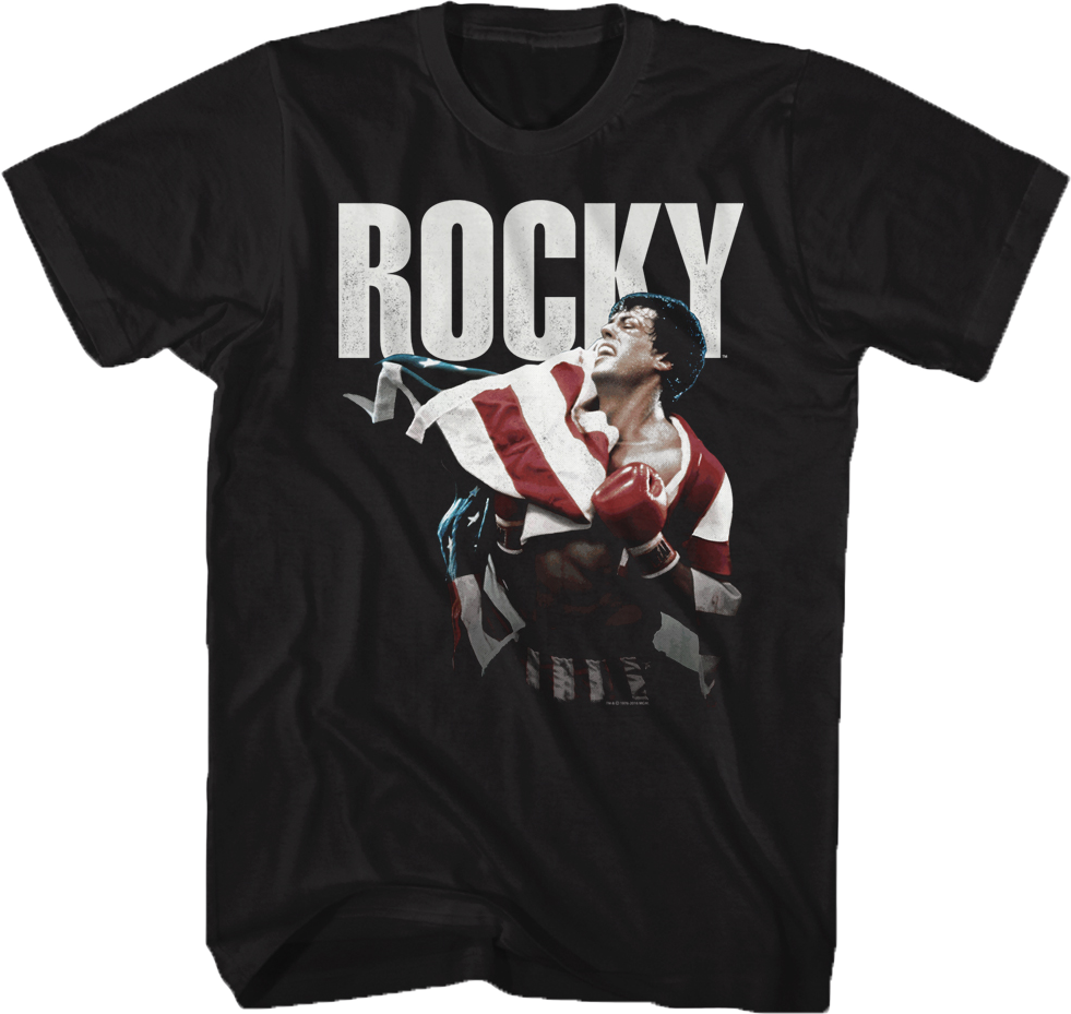 American Flag Rocky T-Shirt Hoodie, Sweatshirt | CiraTrend.com (Image 1)
