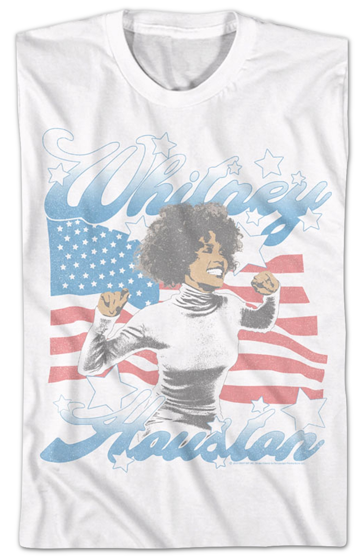 American Flag Whitney Houston T-Shirt Hoodie, Sweatshirt | CiraTrend.com (Image 2)