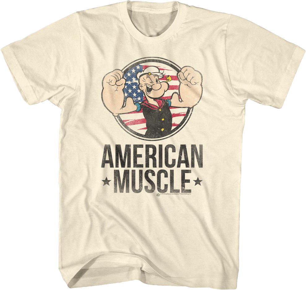 American Muscle Popeye T-Shirt Hoodie, Sweatshirt | CiraTrend.com (Image 1)