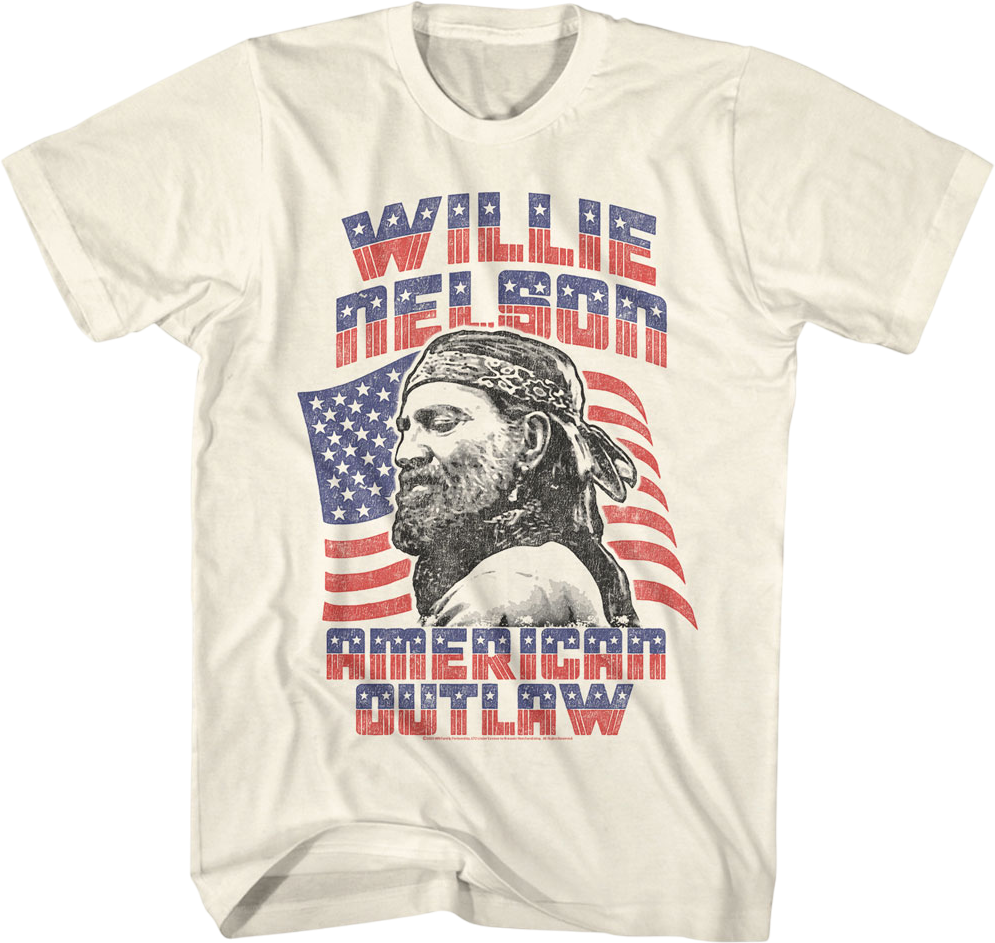 American Outlaw Willie Nelson T-Shirt Hoodie, Sweatshirt | CiraTrend.com (Image 1)