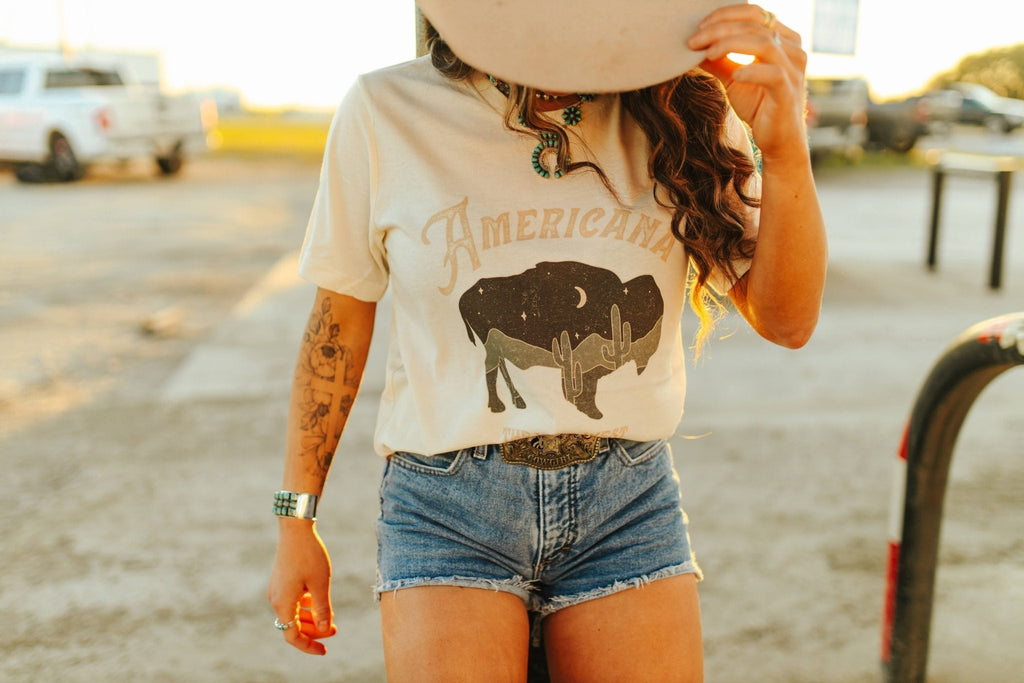 Americana Wild West Graphic Tee Shirt Hoodie, Sweatshirt | CiraTrend.com (Image 3)