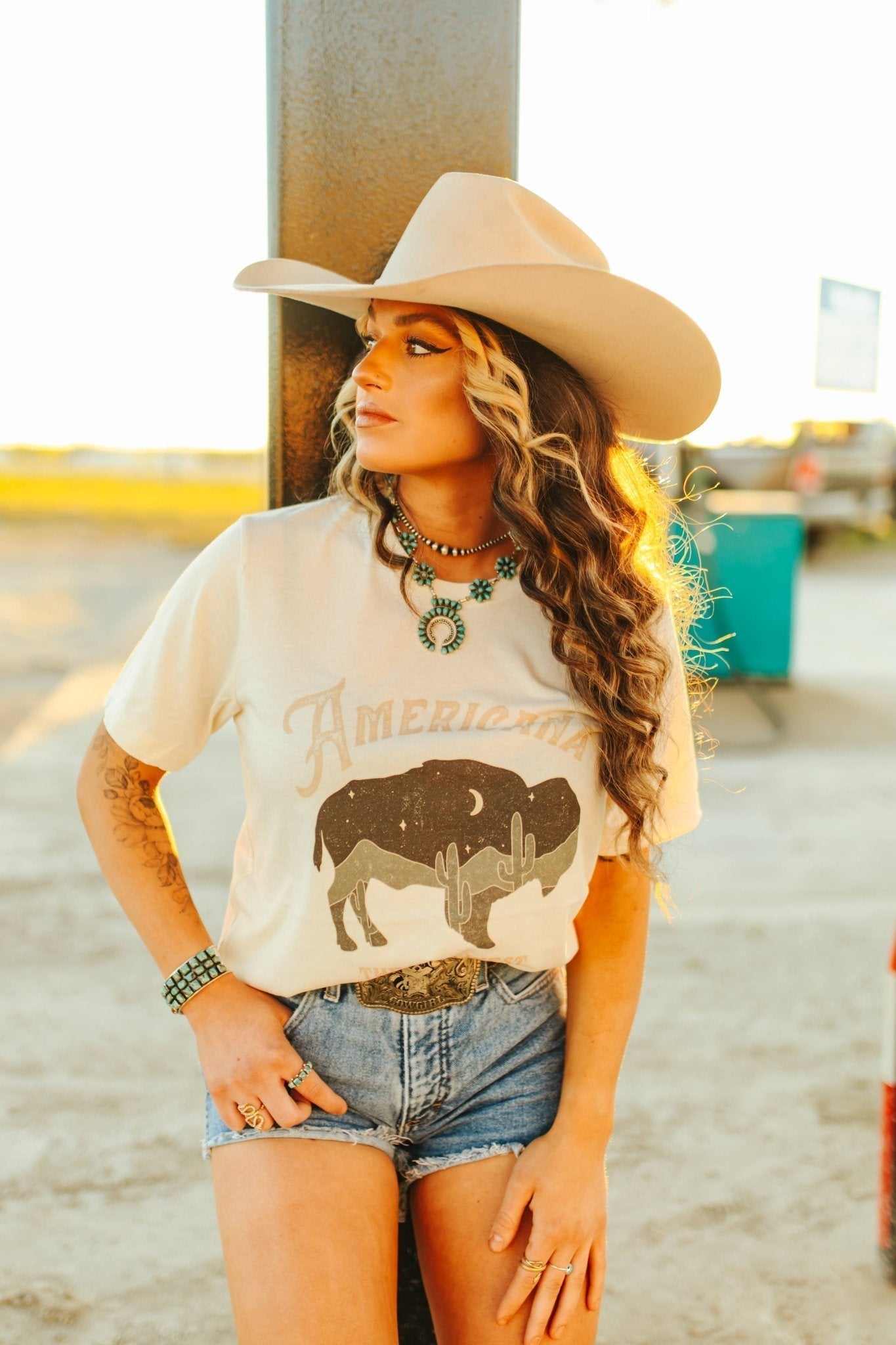 Americana Wild West Graphic Tee Shirt Hoodie, Sweatshirt | CiraTrend.com (Image 1)