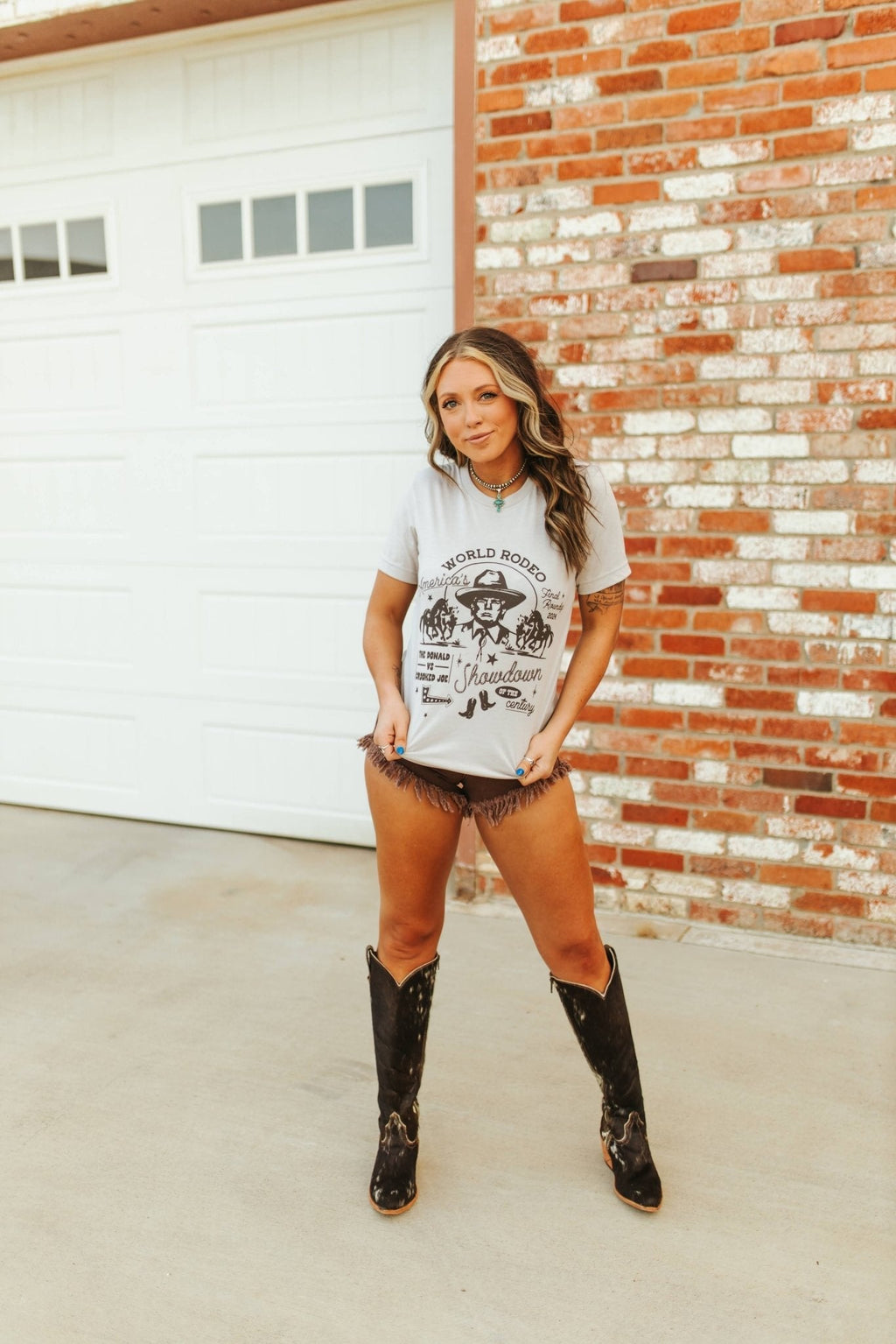 Americas Showdown Trump 2024 Western Graphic Tee Shirt Hoodie, Sweatshirt | CiraTrend.com (Image 5)