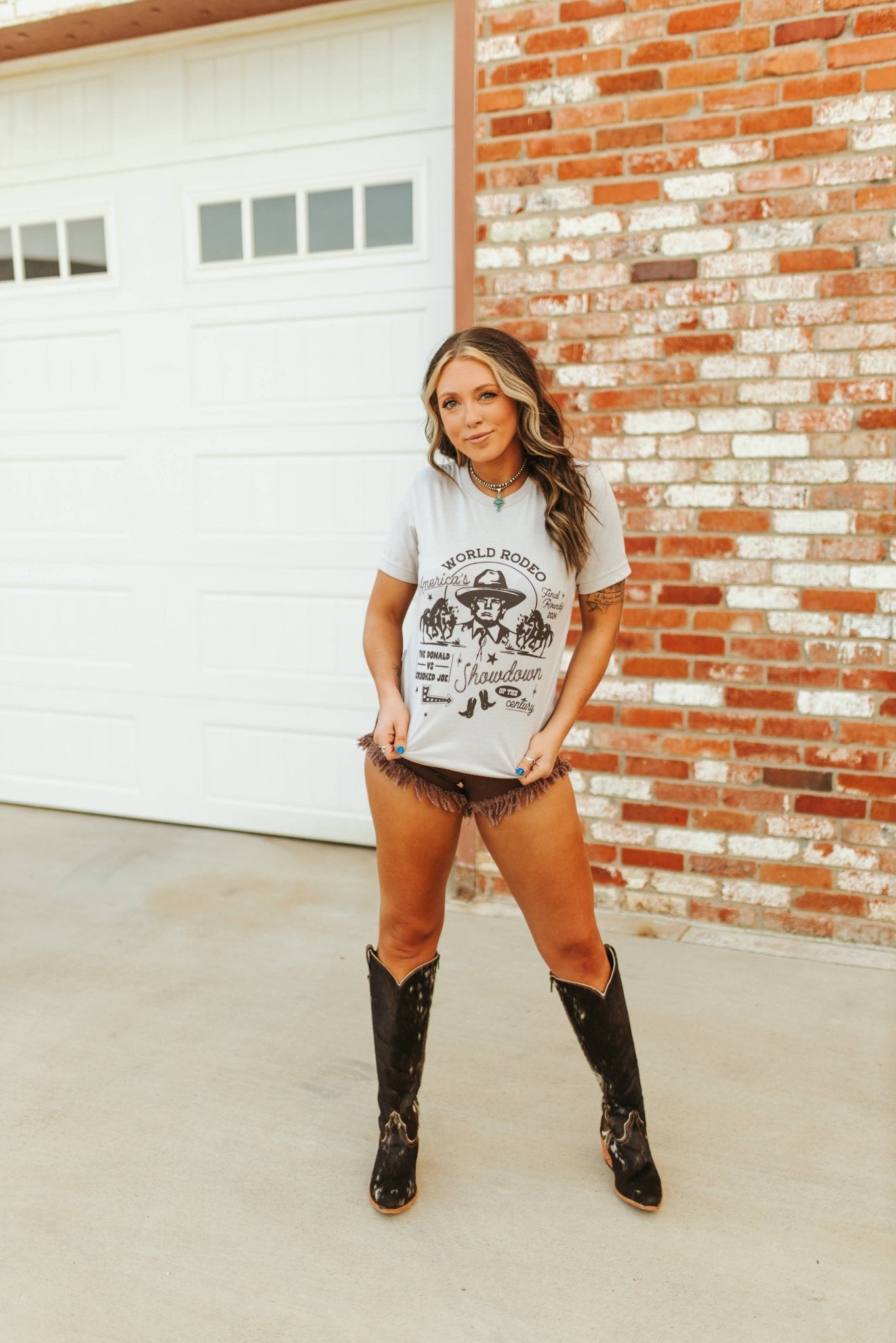Americas Showdown Trump 2024 Western Graphic Tee Shirt Hoodie, Sweatshirt | CiraTrend.com (Image 5)