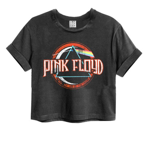 Pink Floyd Crop Top T Shirt - Charcoal
