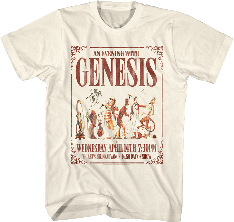 An Evening With Genesis T-Shirt Hoodie, Sweatshirt | CiraTrend.com (Image 1)