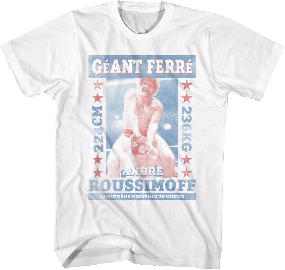 Andre Roussimoff Andre The Giant T-Shirt Hoodie, Sweatshirt | CiraTrend.com (Image 1)