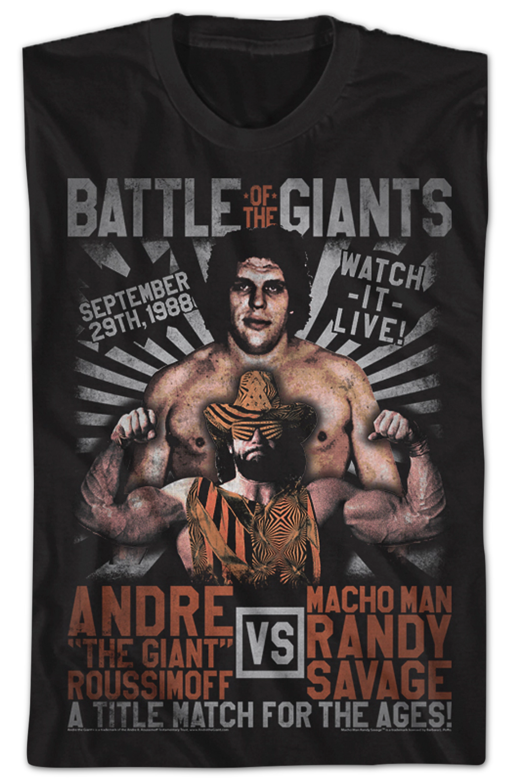 Andre The Giant vs Macho Man Randy Savage T-Shirt Hoodie, Sweatshirt | CiraTrend.com (Image 2)